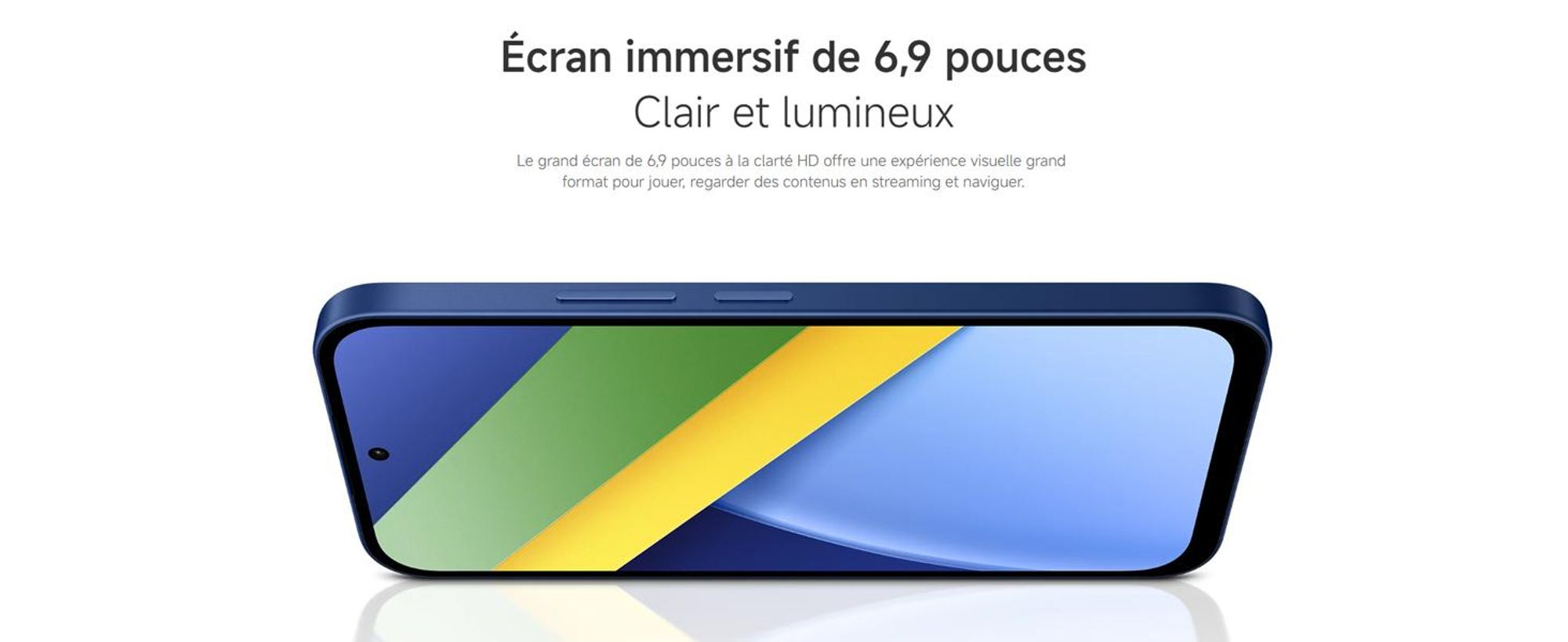 Xiaomi Poco C95 Pro, smartphone 4G, 6 + 128 Go, noir, batterie de 7500 mAh