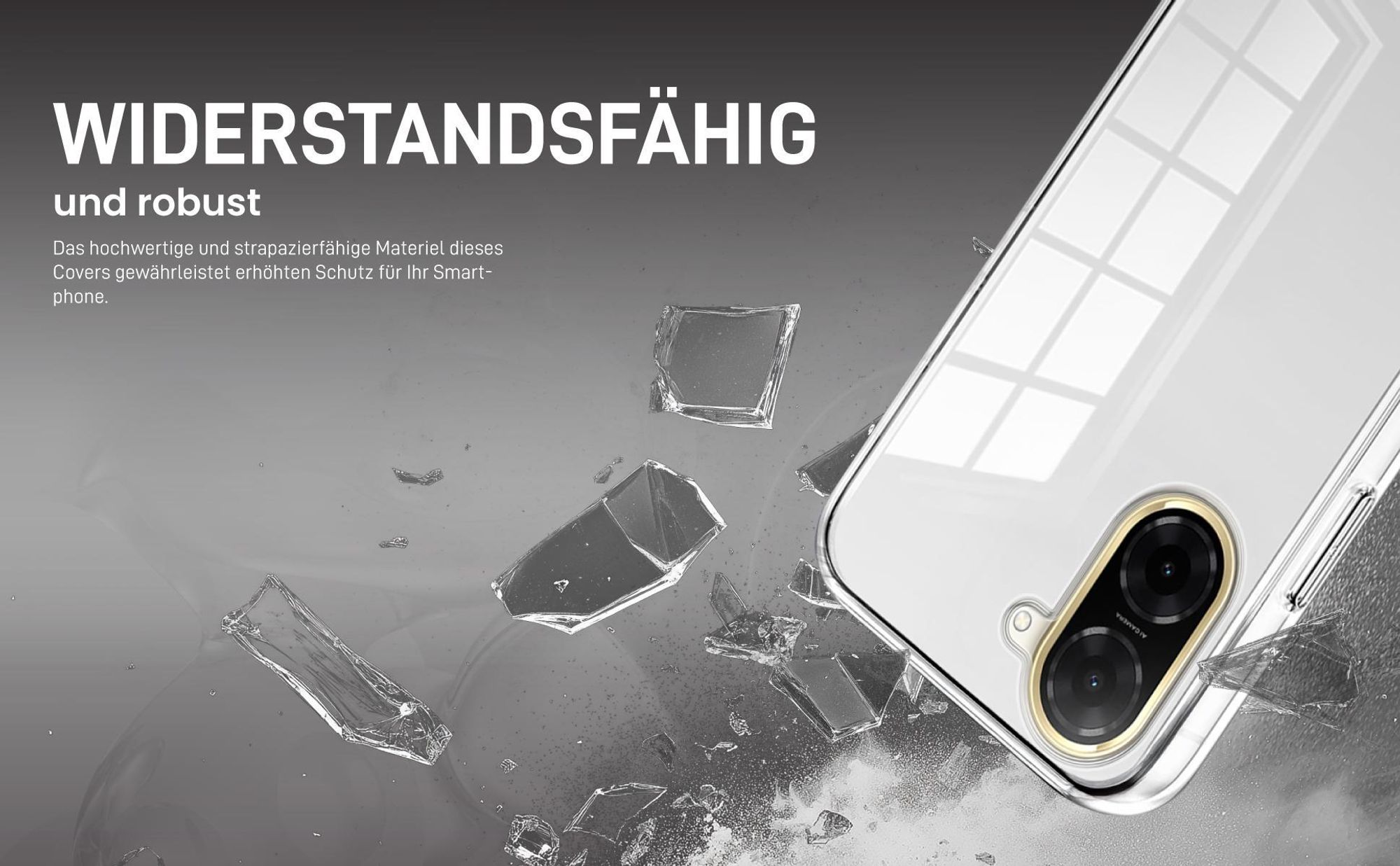 Transparentes Front Back Cover für Xiaomi Redmi A5 mit Aufprallschutz