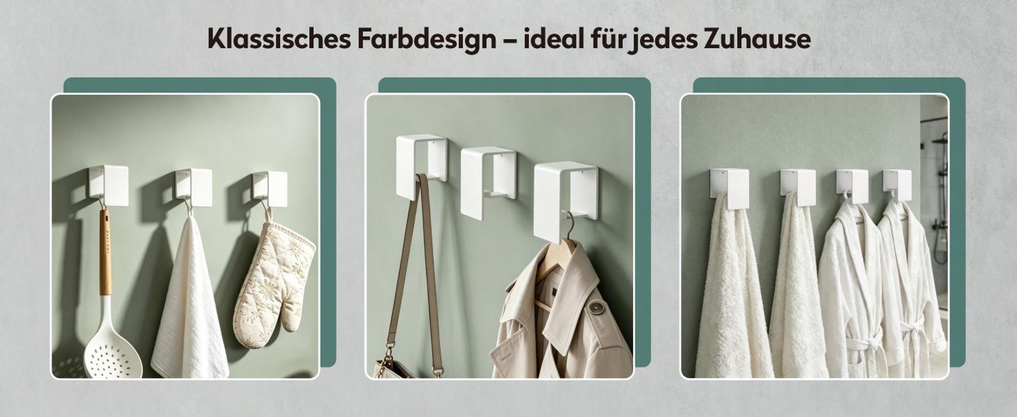 Mai & Mai Handtuchhaken ohne Bohren, Kleiderhaken Handtuchhalter selbstklebend 4 Stück, Badetuchhalter Wandhaken für Bad und Küche, 4x4x6cm Sandweiß Tavrin-01