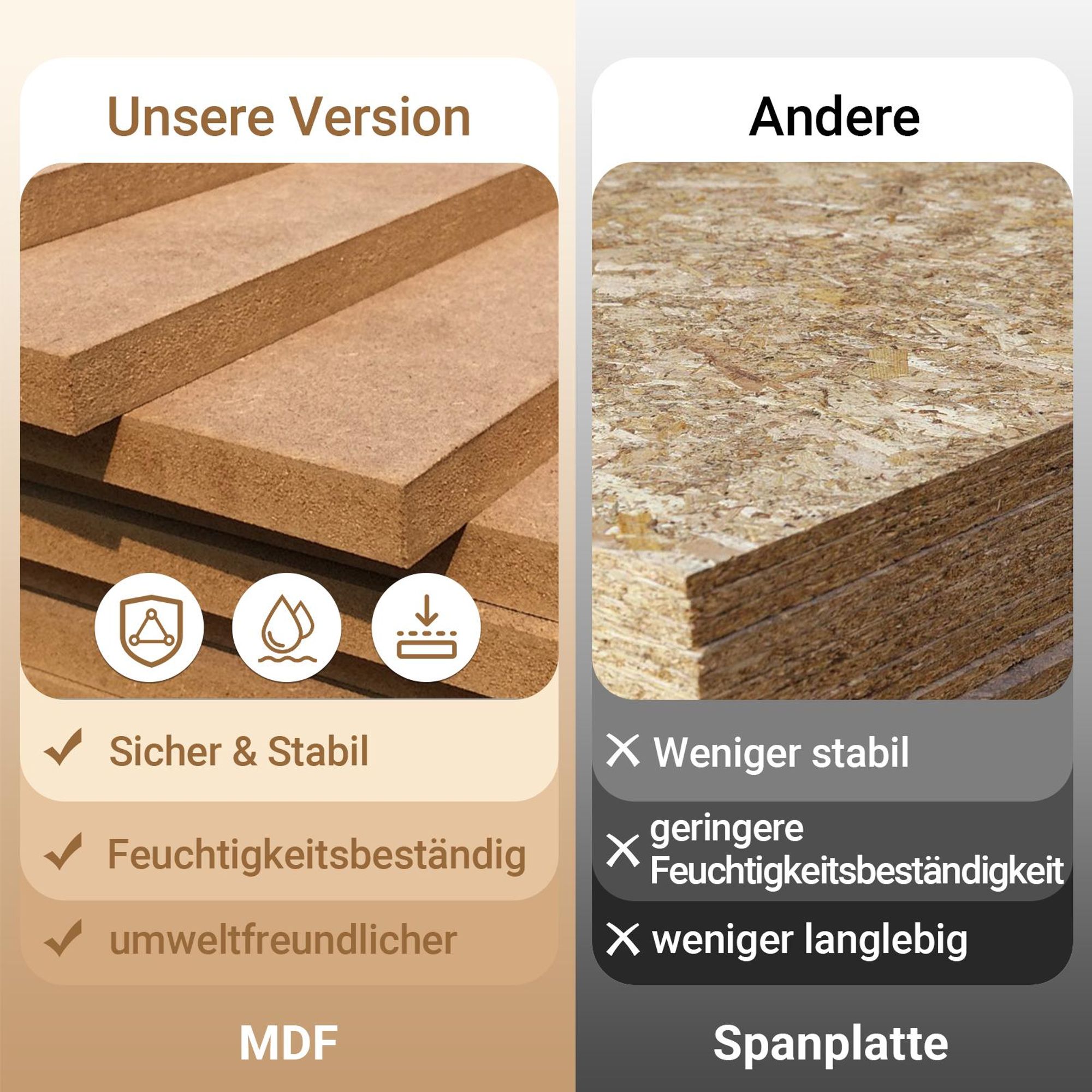 SoBuy Wandtisch Erweiterbarer Tisch Naturholz Industriell FWT113-N