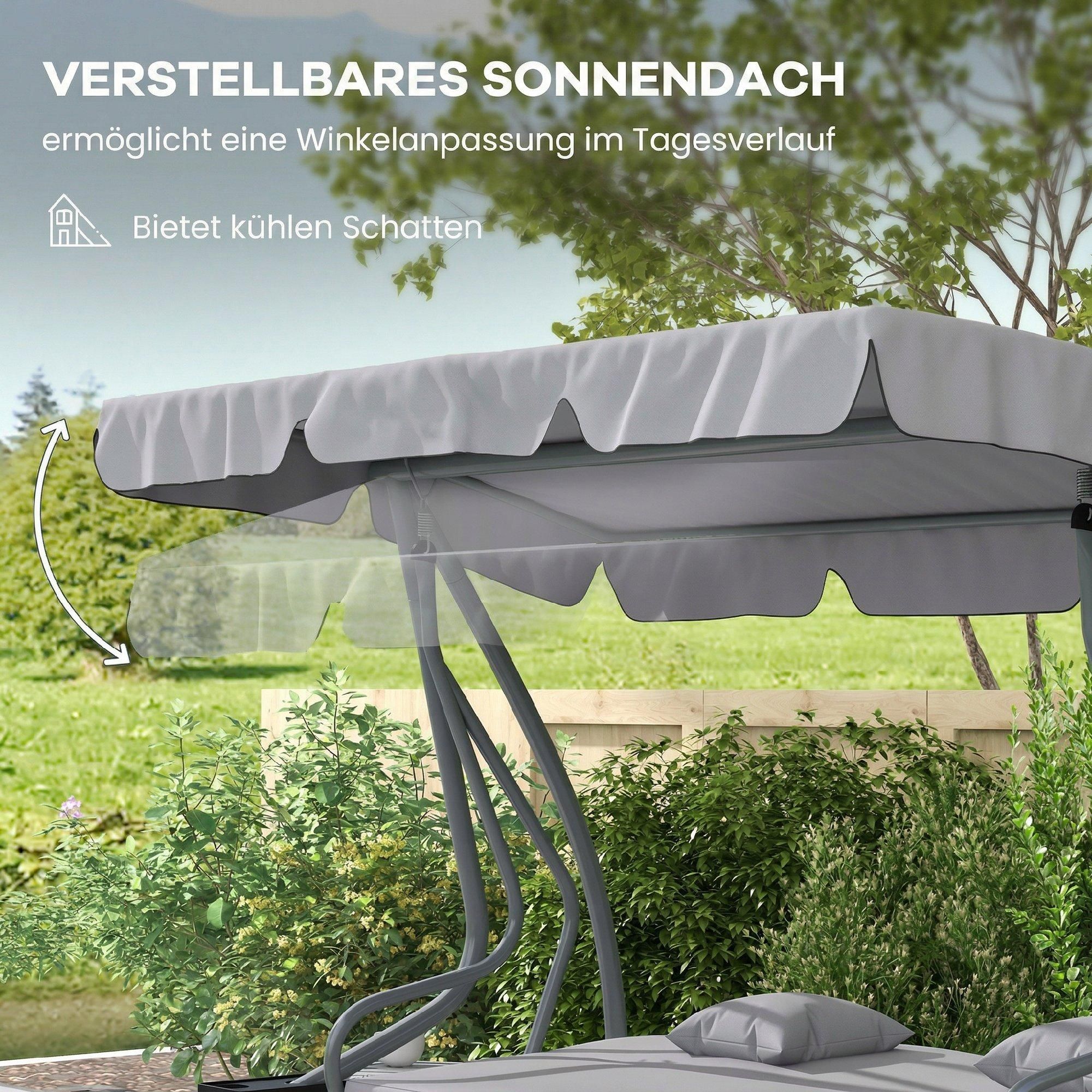 Gartenschaukel Gartenliege Hellgrau