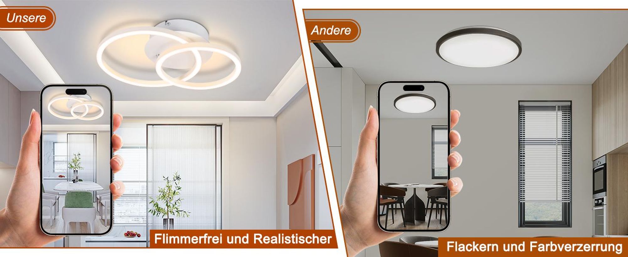 Stropní svítidlo ZMH LED 24 W, 2 kruhy, bílé, otočné, do obývacího pokoje, kulaté, do ložnice, 3000 K, teplá bílá, do kuchyně a obývacího pokoje