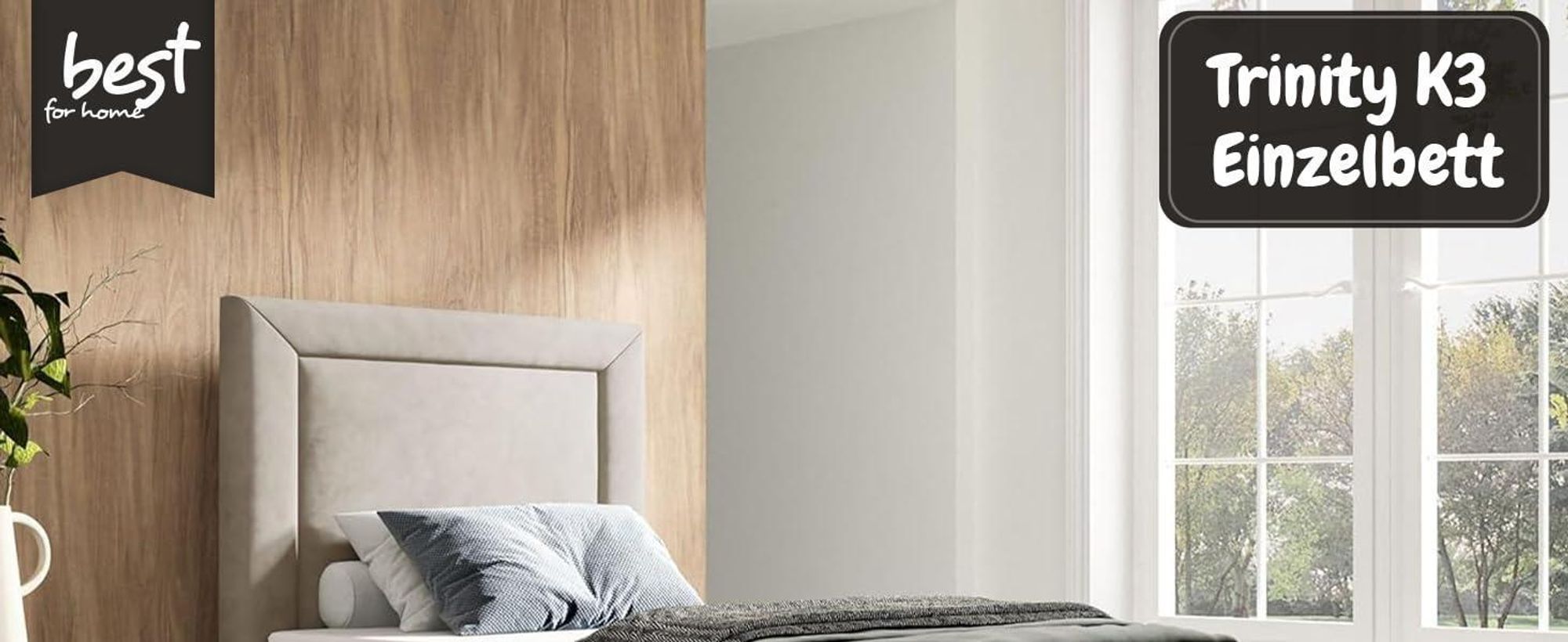 Boxspringbett mit Bettkasten Trinity K-3 SINGLE Bonellfederkern inkl. Topper, mit Lieferung