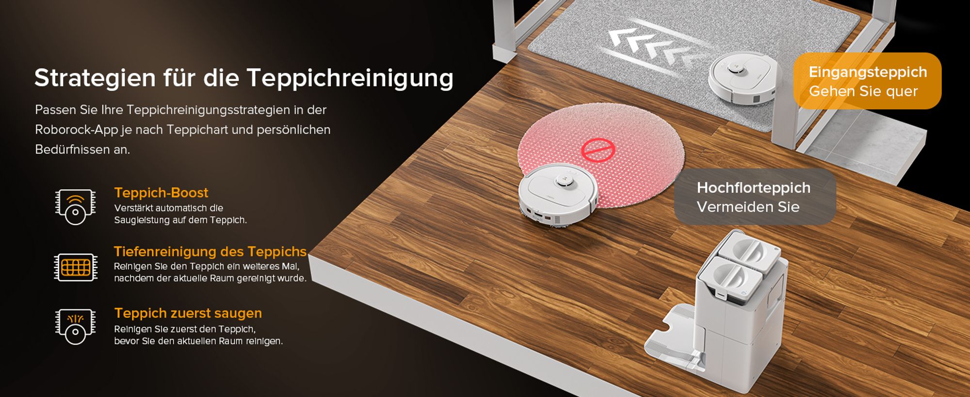 Roborock Qrevo S5V Saugroboter mit Wischfunktion, 12.000Pa, Zero-Tangle System, Warmlufttrocknung, Multifunktions-Dockingstation (Weiß)