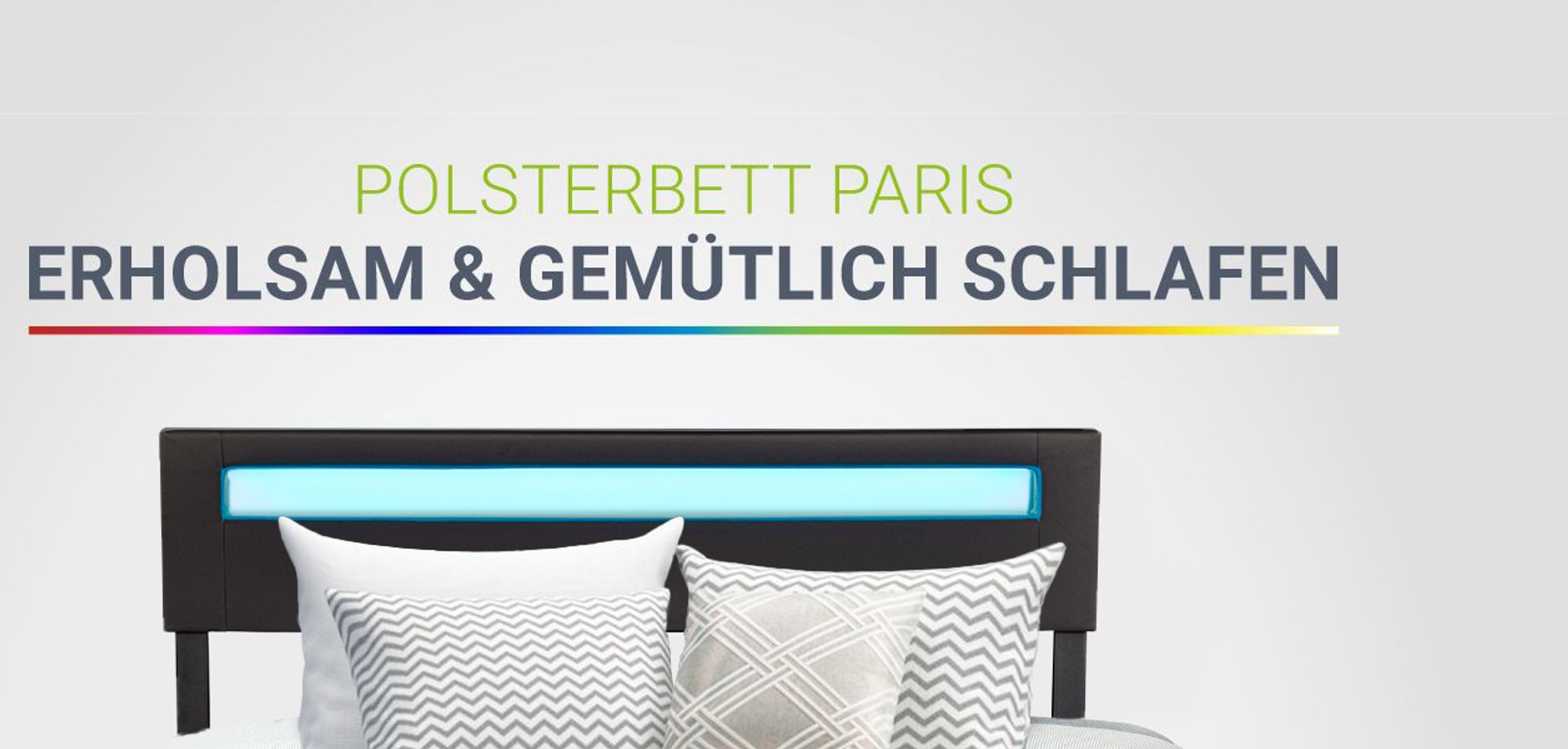 Juskys Polsterbett Paris dunkelgrau