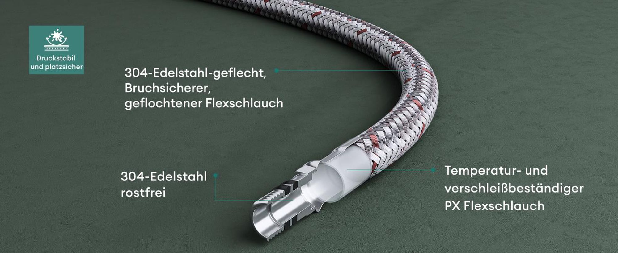 Mai & Mai Armatur Bad Wasserhahn Badezimmer Waschtischarmatur Einhebelmischer Mischbatterie Bad aus Messing mit Wassersparfunktion Silber 1190