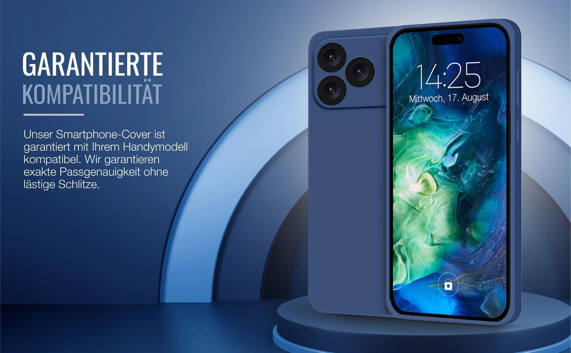 Exakt passgenaues Smartphone Backcover in Blau für Apple iPhone 17 Pro