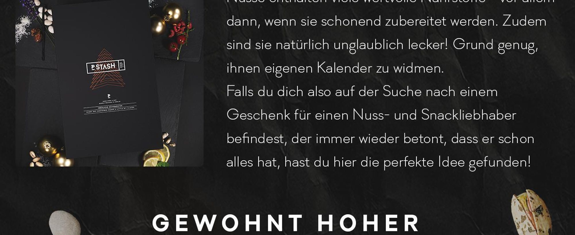 P-Stash Adventskalender 2026 Weihnachtskalender mit Nüssen und Schokolade - Pistazien, Mandeln, Haselnüsse, Erdnüsse uvm. - Nussmischung handgeröstet