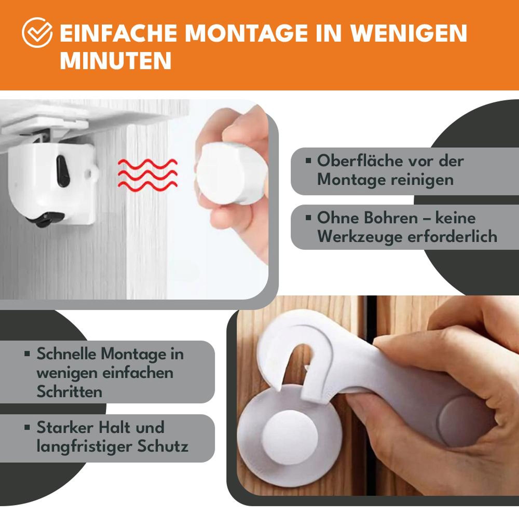 KRUMAD Kindersicherung Set 23 Stück - Schranksicherung & Schubladensicherung ohne Bohren, Magnetverschluss für Schränke, Steckdosen Kindersicherung
