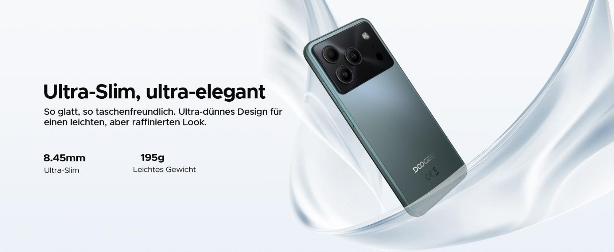 DOOGEE Note56 Pro Smartphone Handy, Android 16, 6,56" 90Hz, 6150mAh Akku, 32GB RAM+128GB ROM, 4G Dual-SIM, 13MP, NFC, Fingerabdruck, Gesichtserkennung