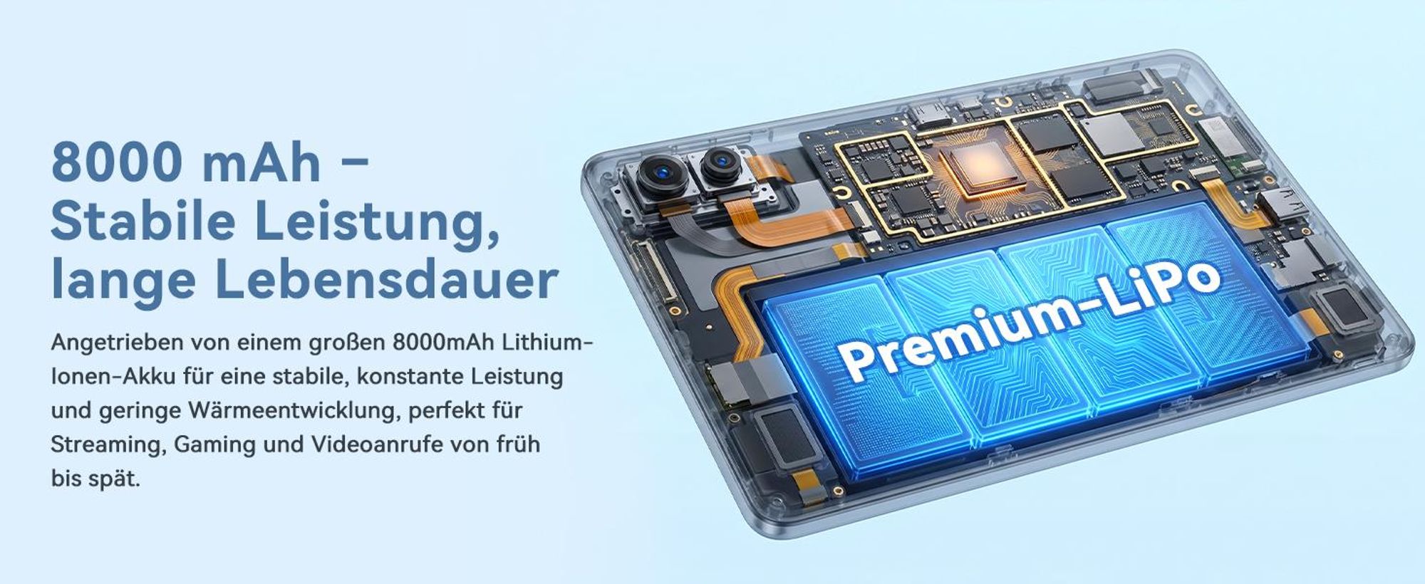 T70 Android 16 Tablet 11", 32GB+256GB(2TB TF), 180Hz Touch, 90Hz Display, 8000mAh, 8MP+13MP, mit Stylus/Cover/Tastatur/Maus, Gesichtserkennung