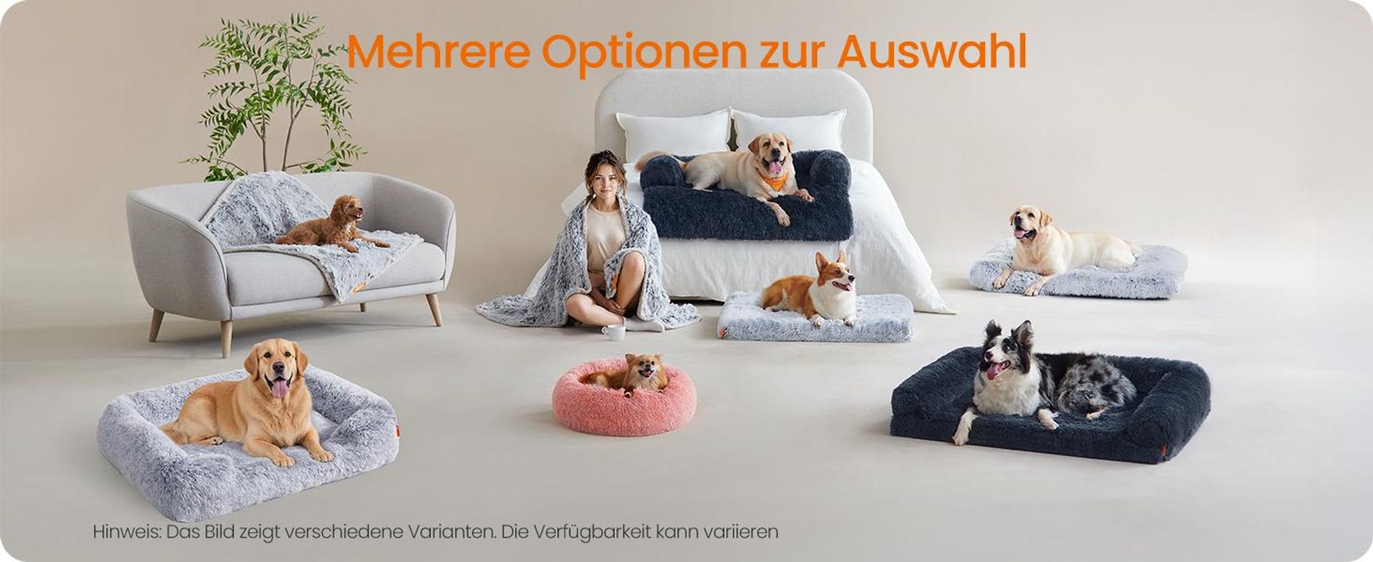 Feandrea Hundebett,Hundekissen,XL Hundesofa,Bezug abnehmbar maschinenwaschbar