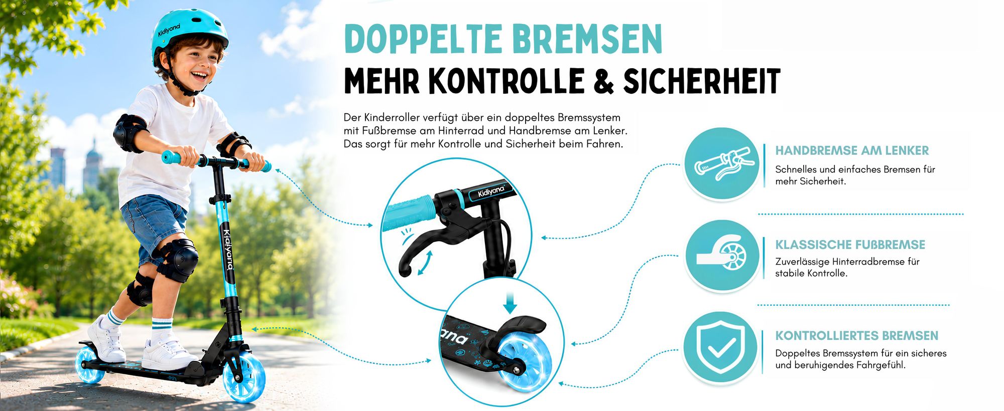 das bild zeigt details zum kinderroller an