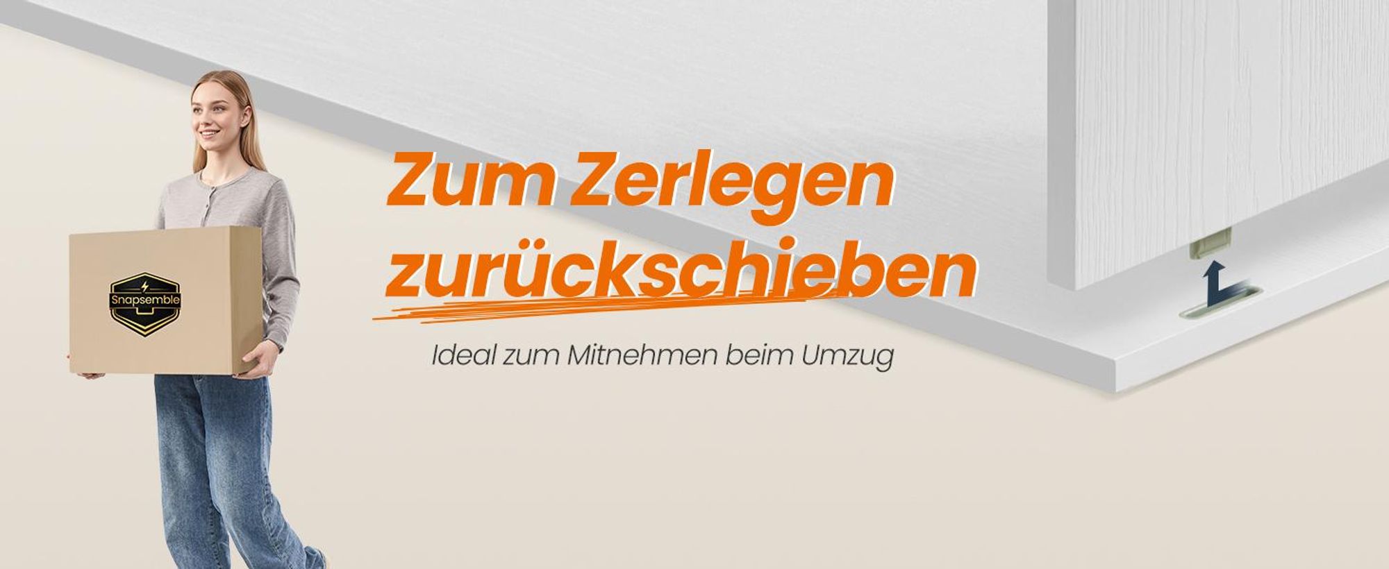 SONGMICS HOME Schuhkipper, superschnelle werkzeuglose Montage, Toolless-Technologie, Schuhschrank 2 Klappen, modern, weiß