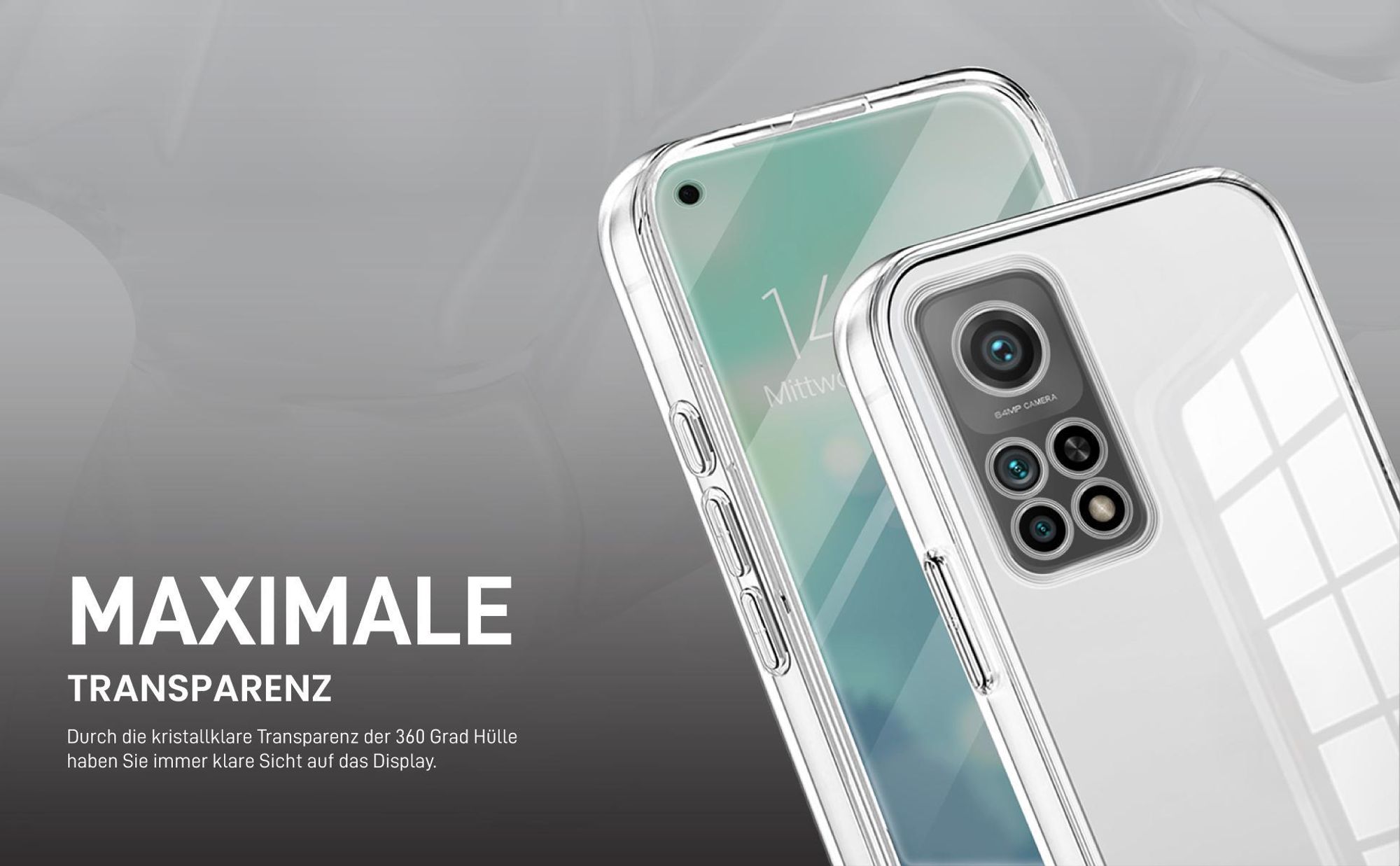 Transparentes 360 Grad Cover Front Back für Xiaomi Mi 10T / Mi 10T Pro