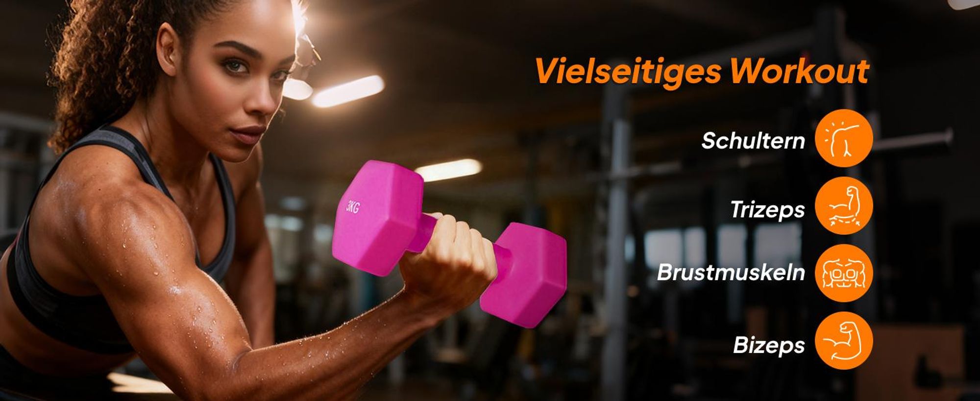 SPORTNOW Hanteln 2er Set Kurzhanteln 2x3kg Hantelset Dumbbells für Krafttraining