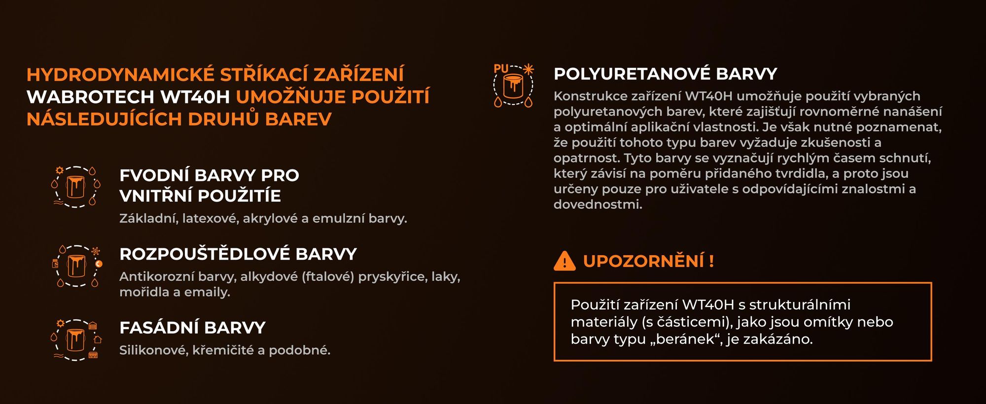 Stříkací zařízení WABROTECH WT40H Airless 3000W / 4 l/min s transportními koly, stříkací stroj