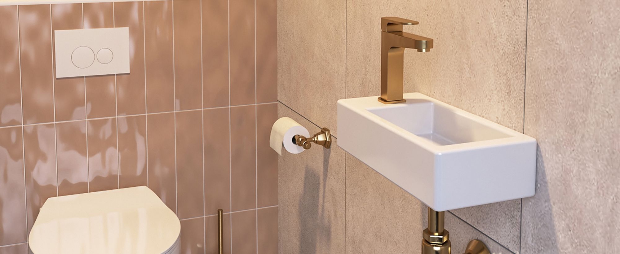 Platzsparend, perfekt für kleine Badezimmer