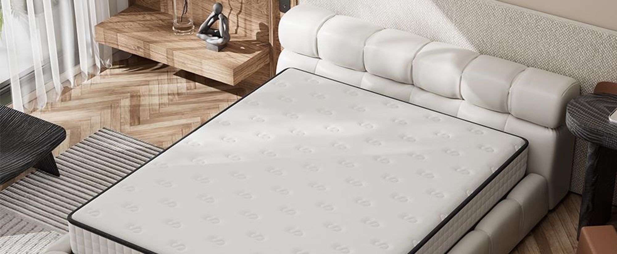 DEWINNER Zestaw 2 materacy 140x190x16 | Materac z pianki z pamięcią kształtu | Wysoka gęstość, średnia twardość, grubość 16 cm, hipoalergiczny