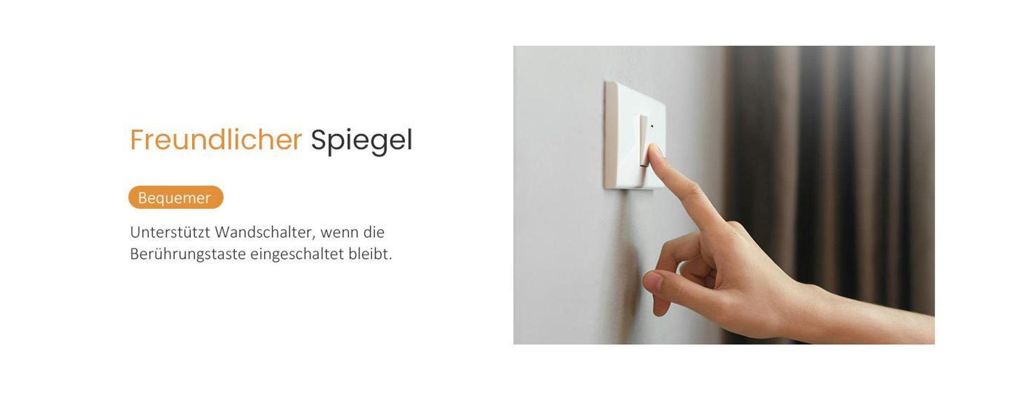 EMKE LED Badspiegel 60 x 60 cm Badezimmerspiegel mit Beschlagfrei, 3 Lichtfarbe Badezimmerspiegel mit Touch-schalter, Dimmbar Wandspiegel mit Speicherfunktion