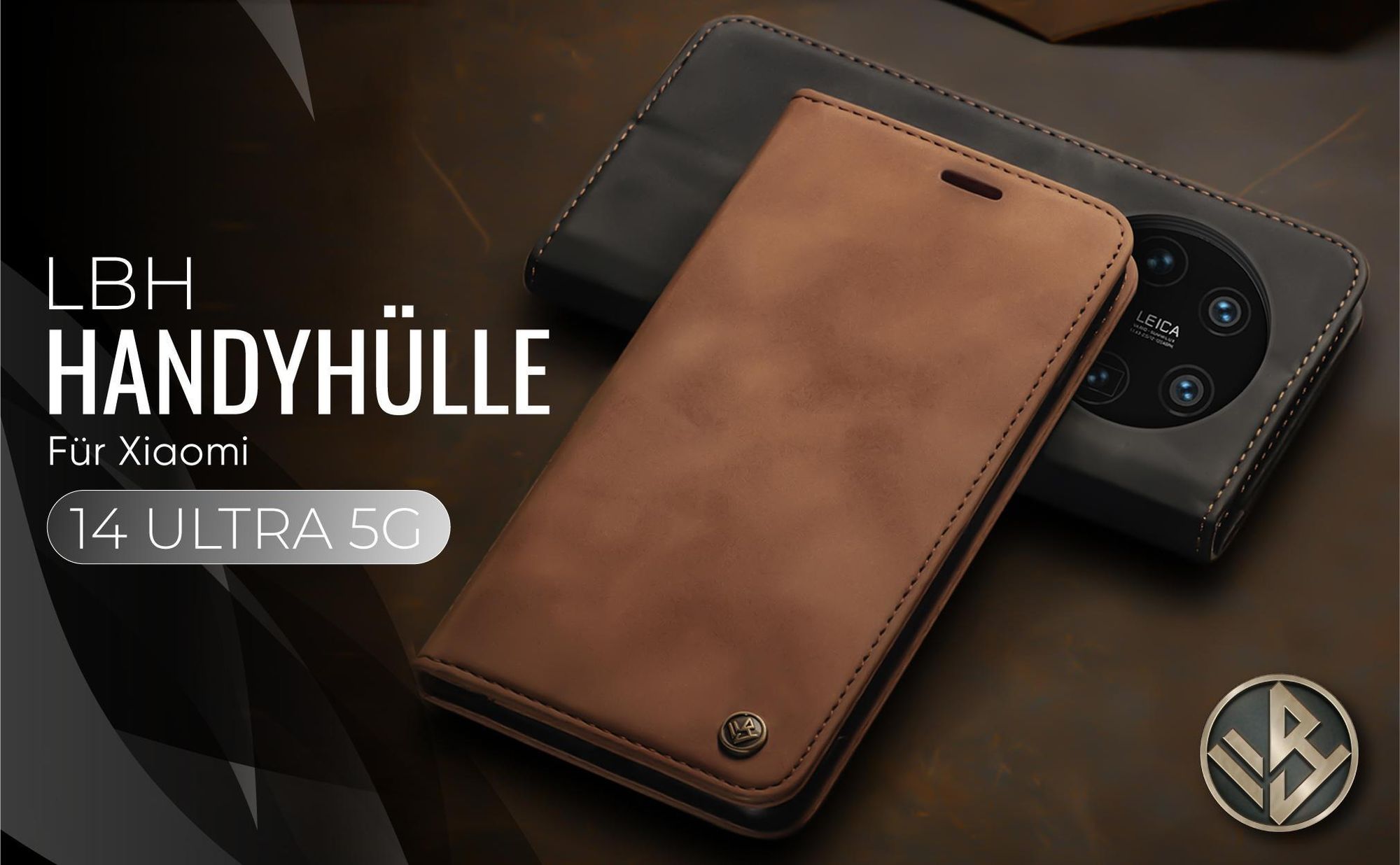 Hochwertige Klapphülle für Xiaomi 14 Ultra im klassischen Design
