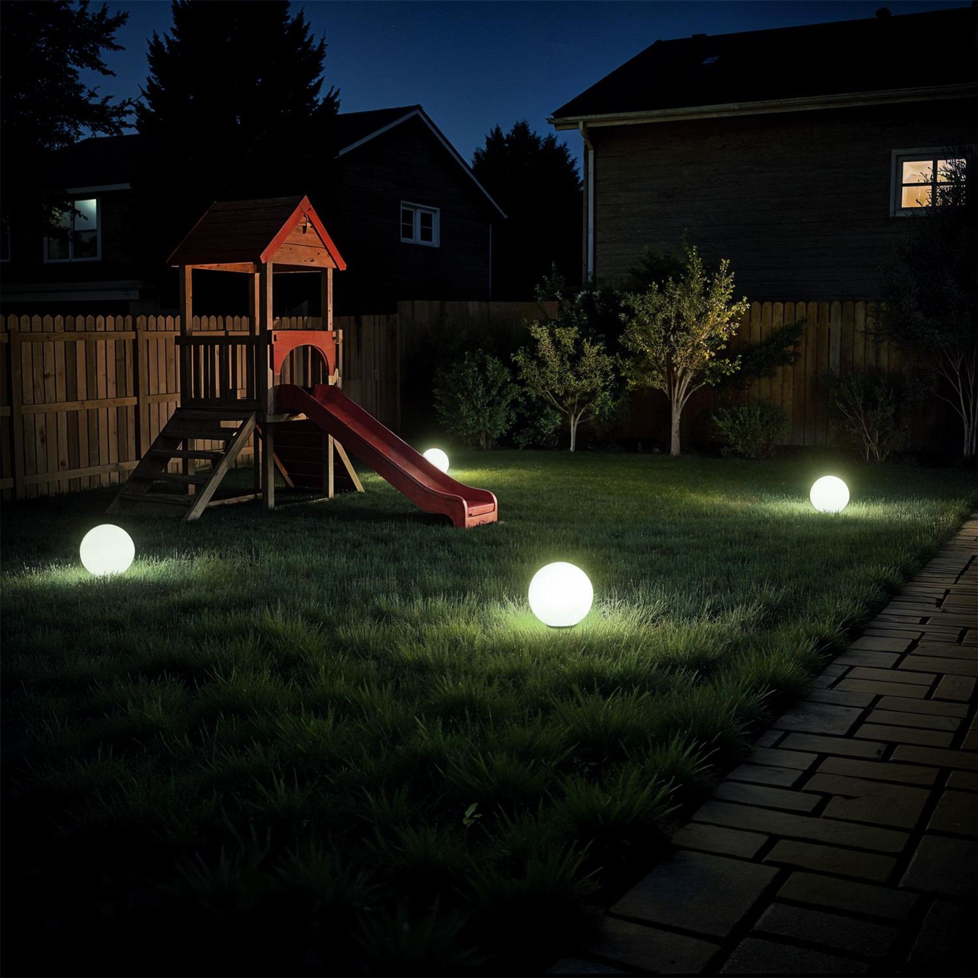 Solar Kugellampe Leuchtkugel Solarlampe Gartenlampe Dämmerungssensor Weiß