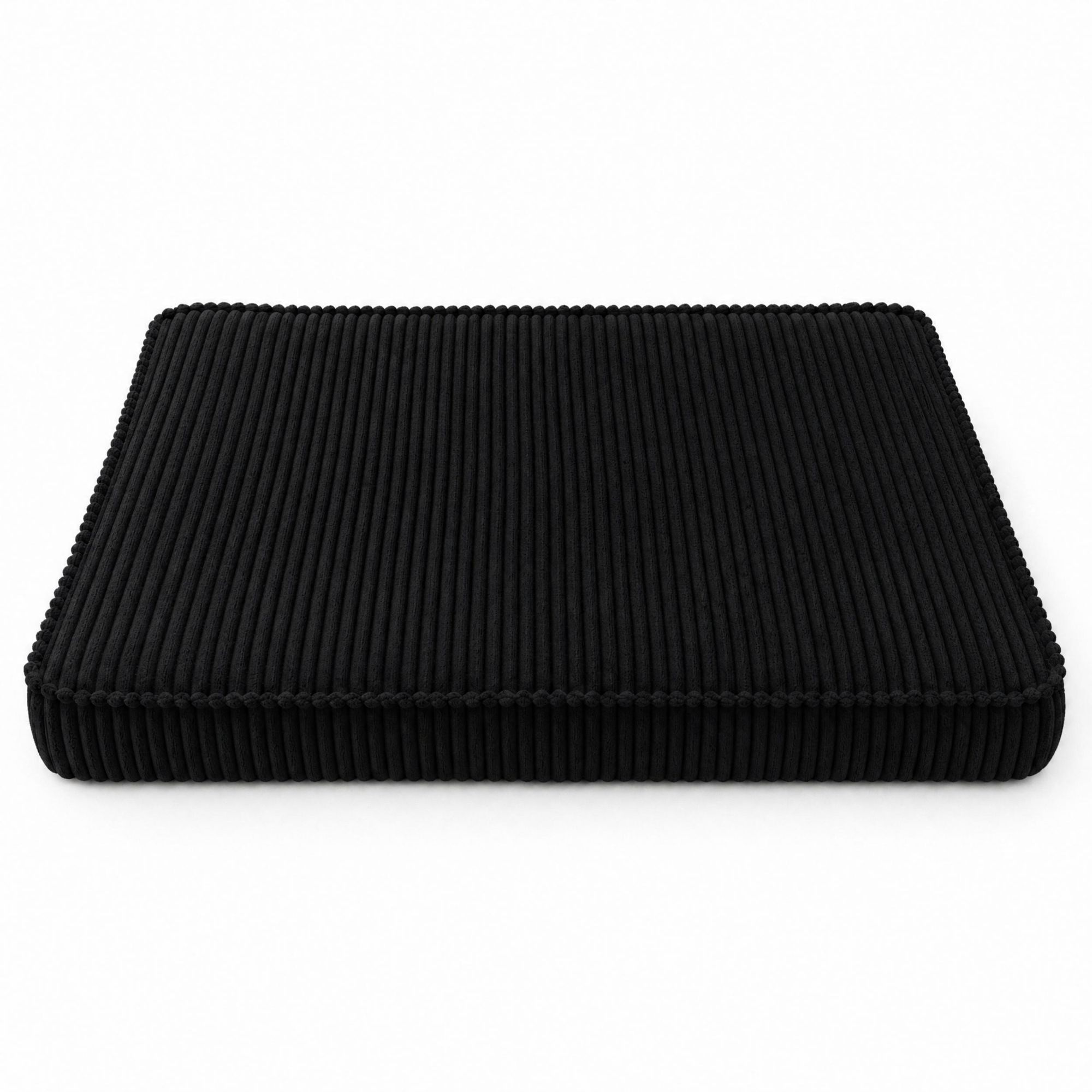 HUNDEBETT HUNDEKISSEN HUNDEMATTE CORD XL 120x80 CM Schwarz
