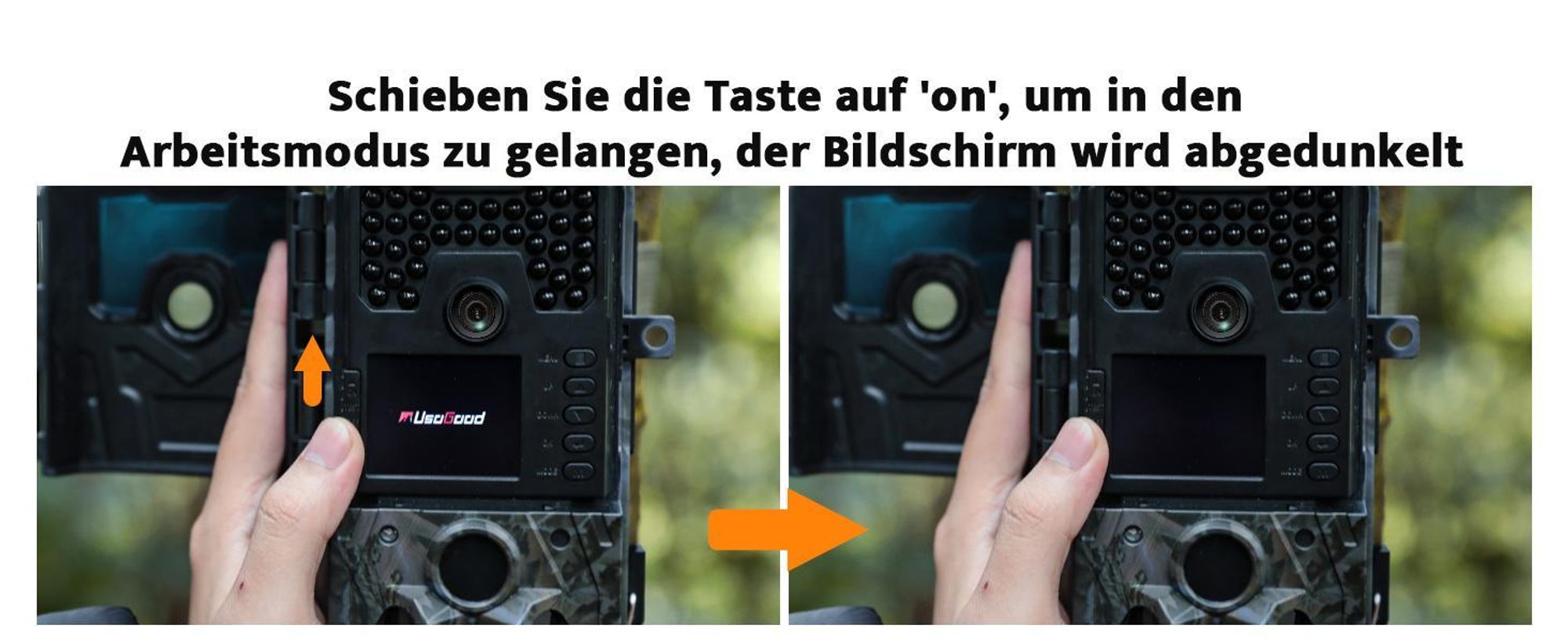 Usogood 4G LTE Wildkamera mit SIM Karte Solar, 2K Video Wildtierkamera mit Handyübertragung APP, GPS, Nachtsicht, 0.2s Auslöser
