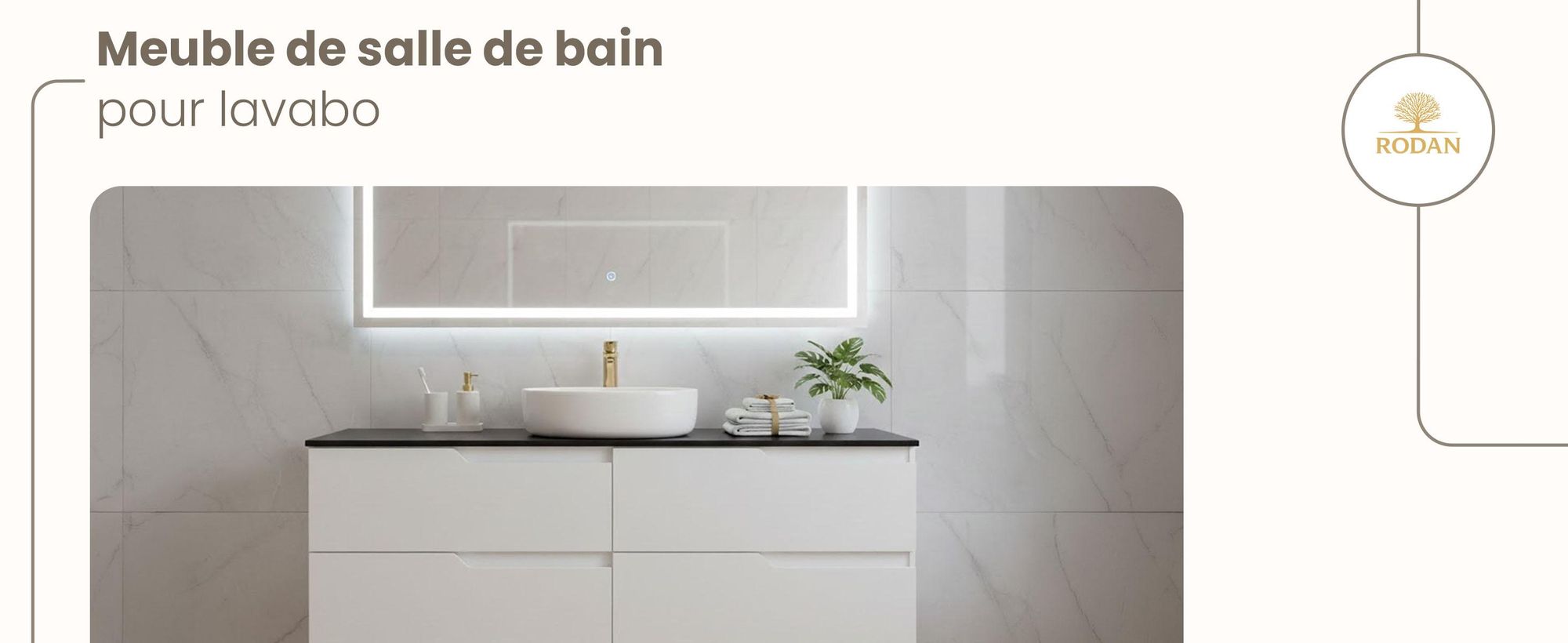 RODAN, meuble de salle de bain, armoire moderne, meuble sous vasque, meuble sous lavabo