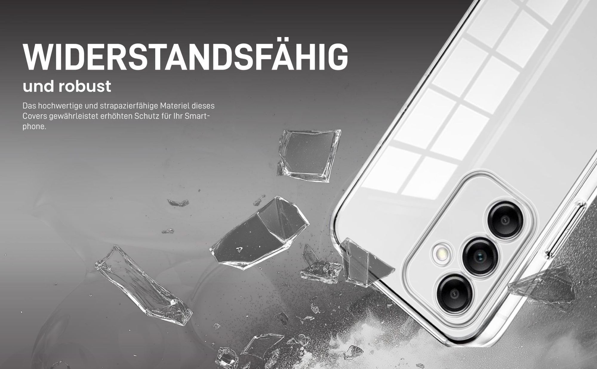Transparentes Front Back Cover für Samsung Galaxy A14 / A14 5G mit Aufprallschutz