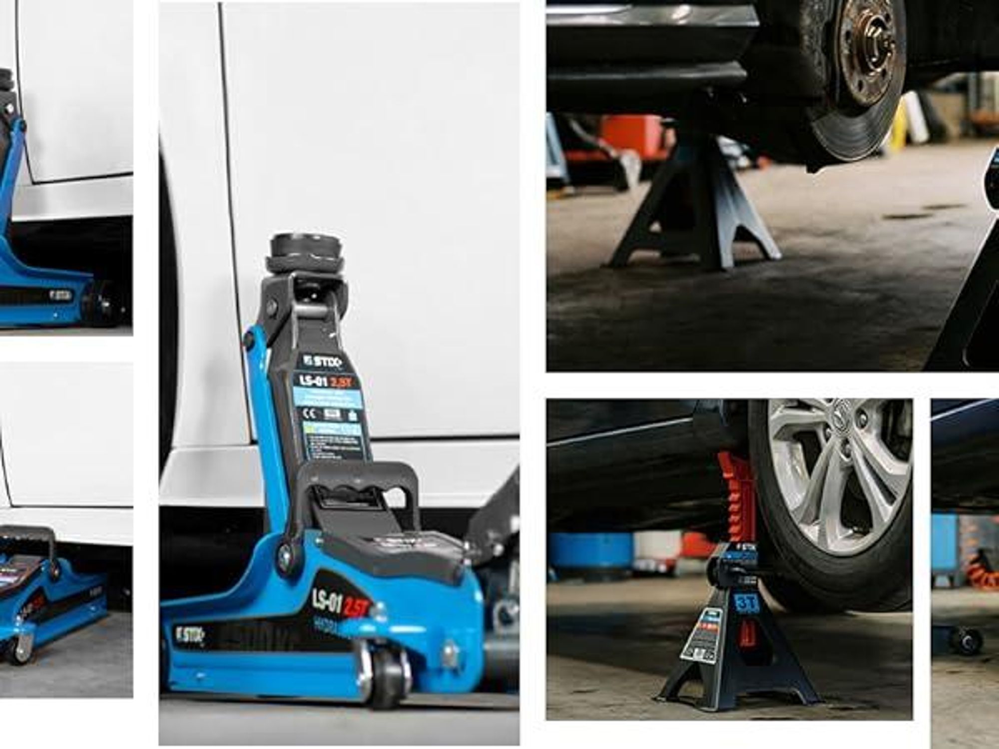 Cric de manœuvre Kit de cric 2500 KG avec 2x béquilles 3T