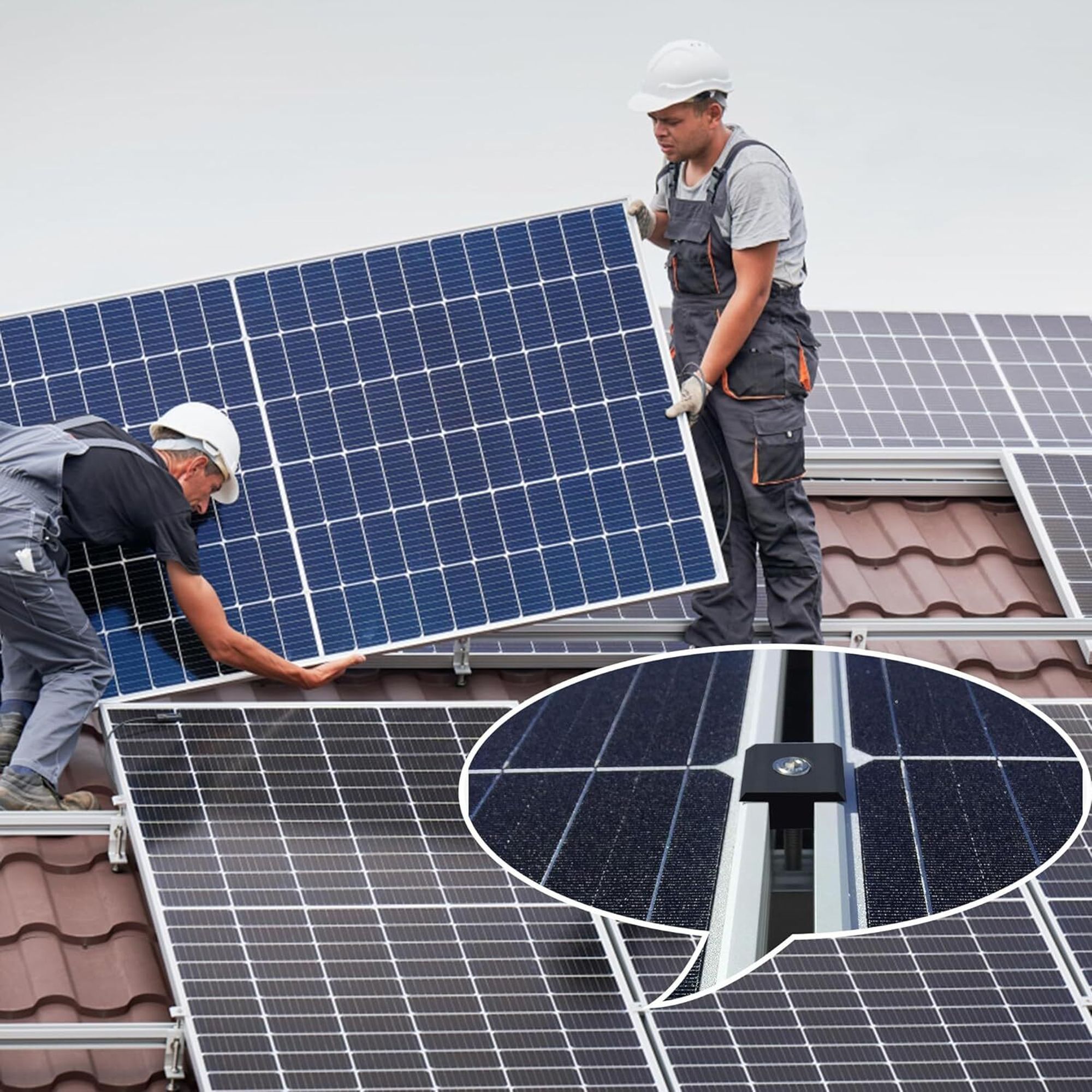 30mm Solarmodule Klemmen PV Befestigung Solarmodul Mittelklemme Halterung Aluminium Befestigung Montage PV Modul