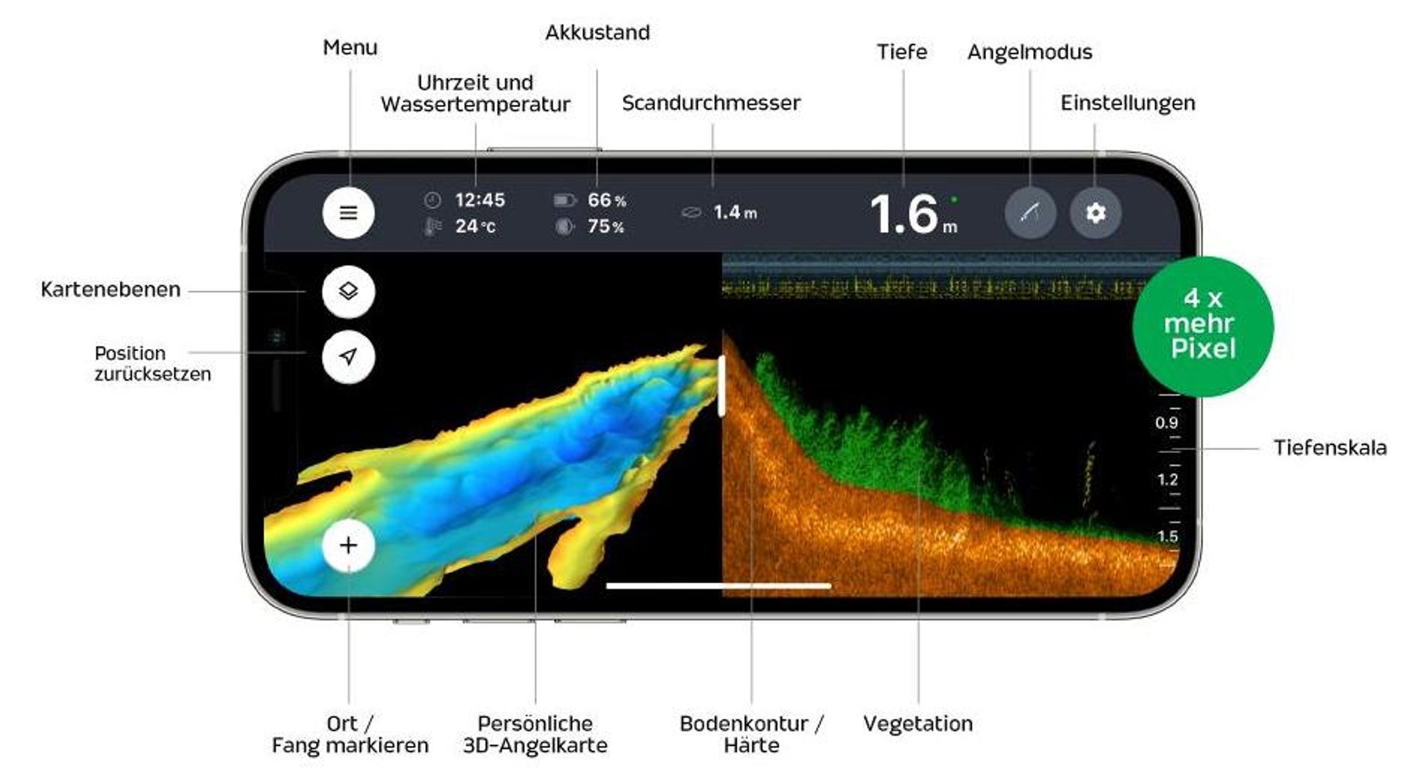 Deeper CHIRP+ 3 Castable GPS Sonar – Fisch- & Tiefenfinder für Boot, Eis & Ufer
