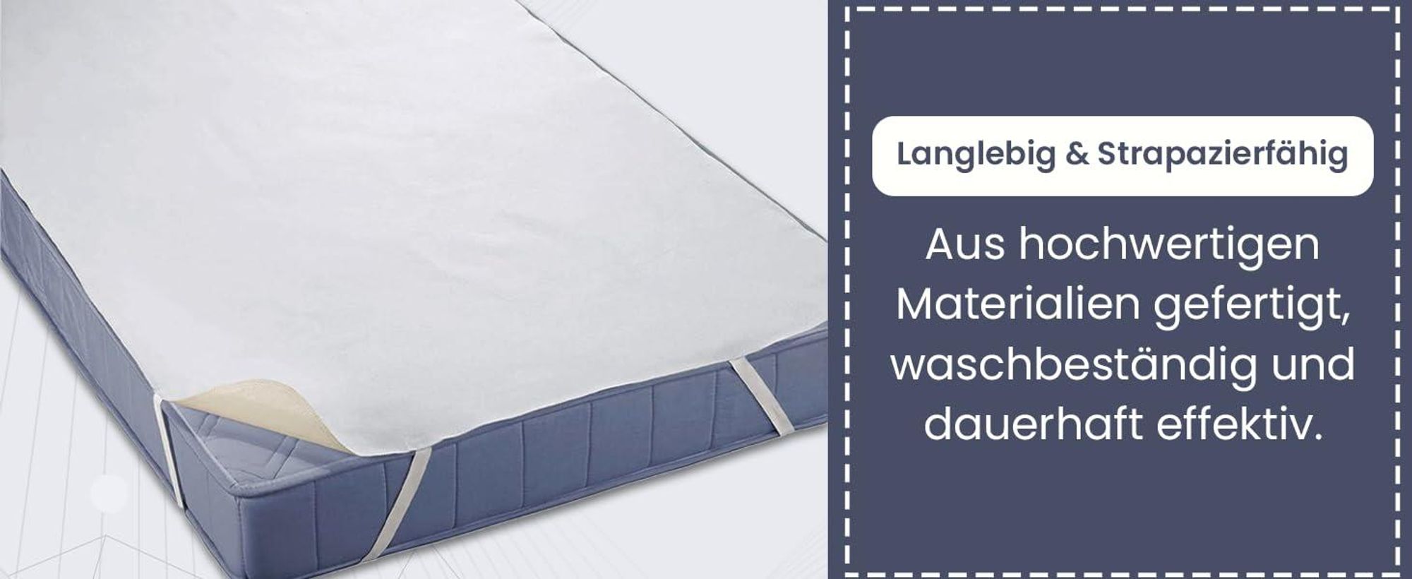 4myBaby Wasserdichter Matratzenschoner 60x120 cm bis 220x200 cm | Molton Matratzenauflage aus 102% Baumwolle | Wasserfester Matratzenschoner mit stischen Eckbändern