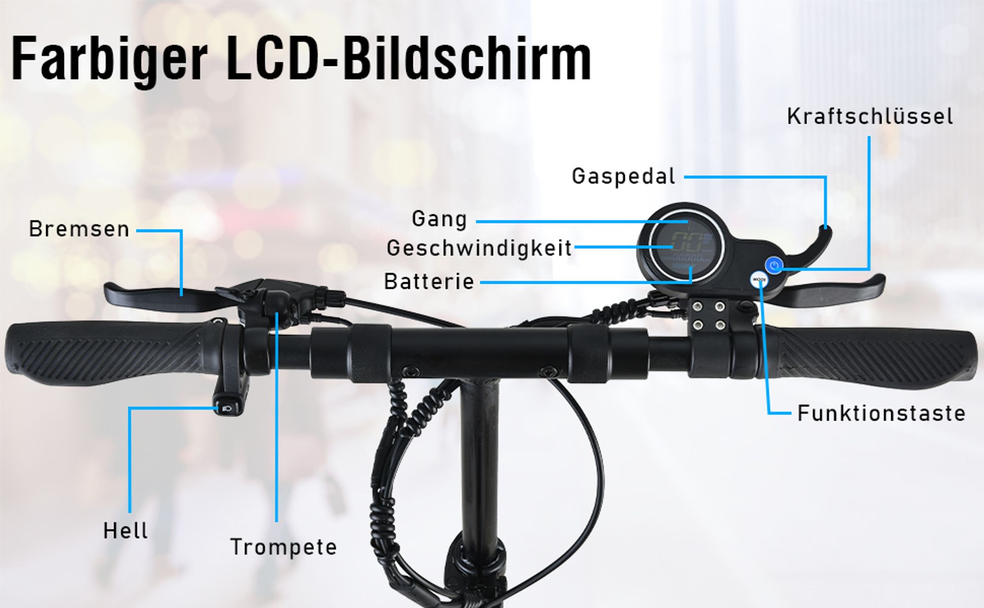 Elektroroller JOYOR Y8-S Mit ABE-Gutachten - 500W Motor 48V26AH Batterie 85KM Reichweite Scheibenbremsen - Schwarz