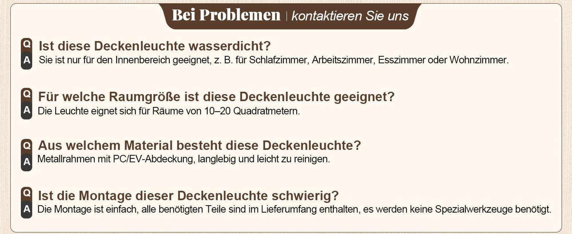 ZMH LED Deckenleuchte 58CM Schlafzimmer Deckenlampe Wohnzimmerlampe 3000K Eckig Wohnzimmer Holzoptik Küchenlampe für Esszimmer Arbeitszimmer Schwarz