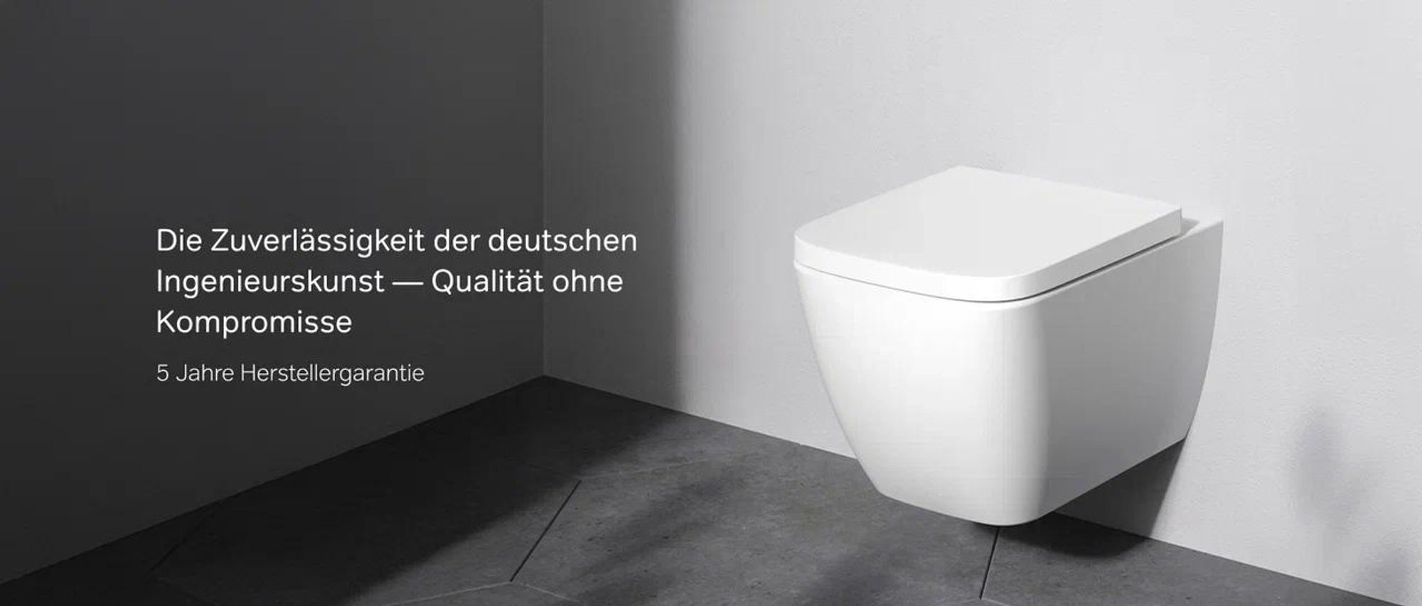 AM.PM Hänge-WC spülrandlos Aquaspin Toilette inkl. WC Sitz mit Softclose Absenkautomatik