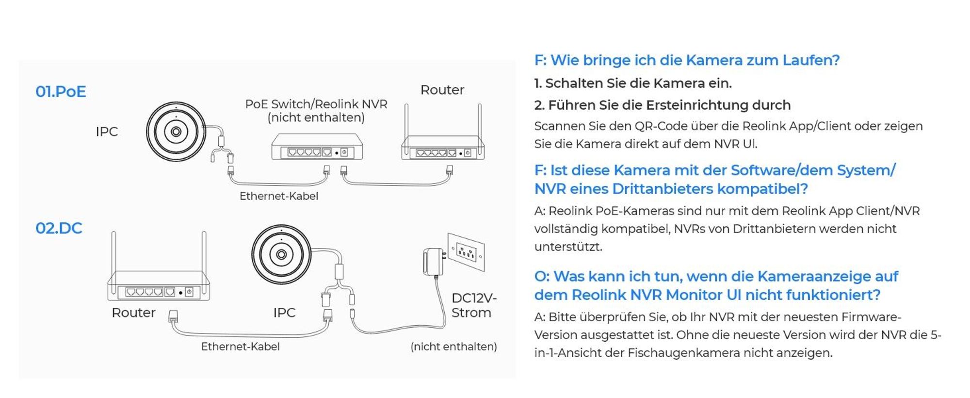 Reolink FE-P, 2K+ 6MP PoE Fisheye-Kamera Indoor, 360° Panorama, Smarte Personenerkennung, Nachtsicht, Mehrere Anzeigemodi, 2-Wege-Audio, Einbau-Sirene