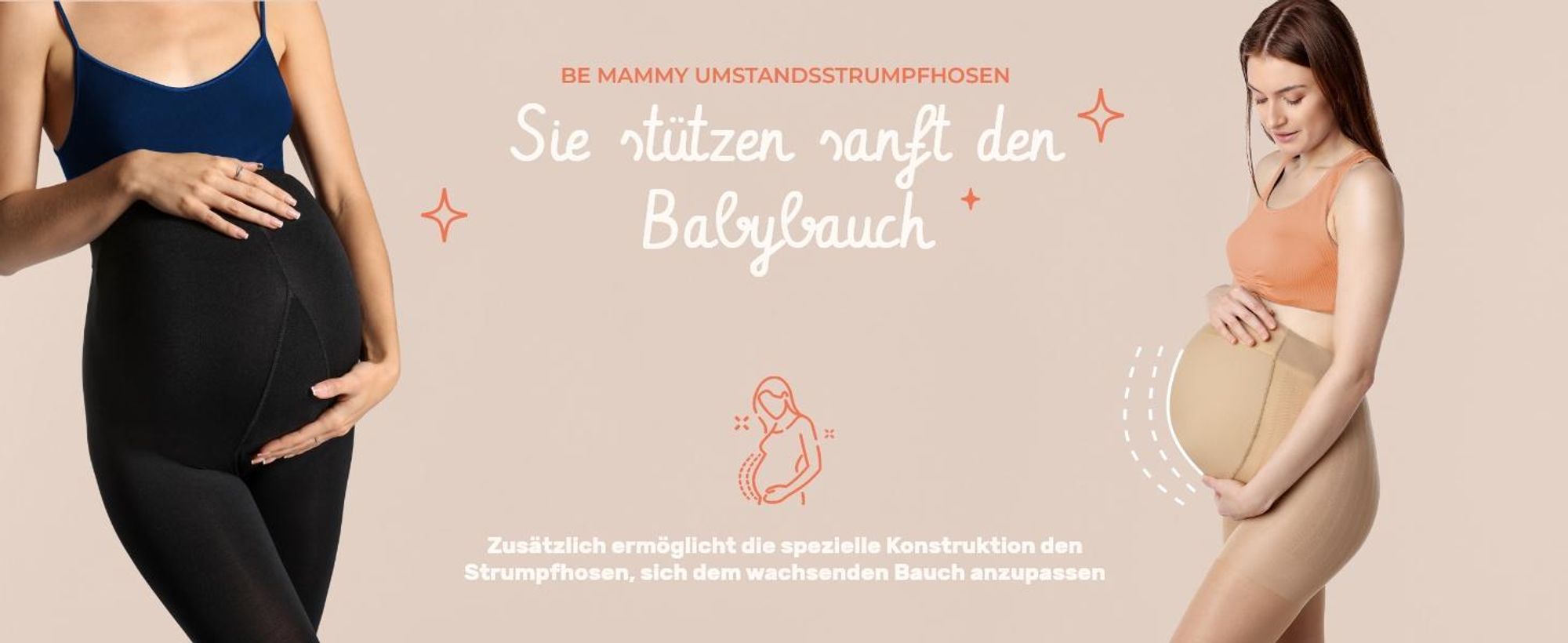 Be Mammy Kurze Umstandsleggings BE-1124 (Schwarz, L-XL) .
