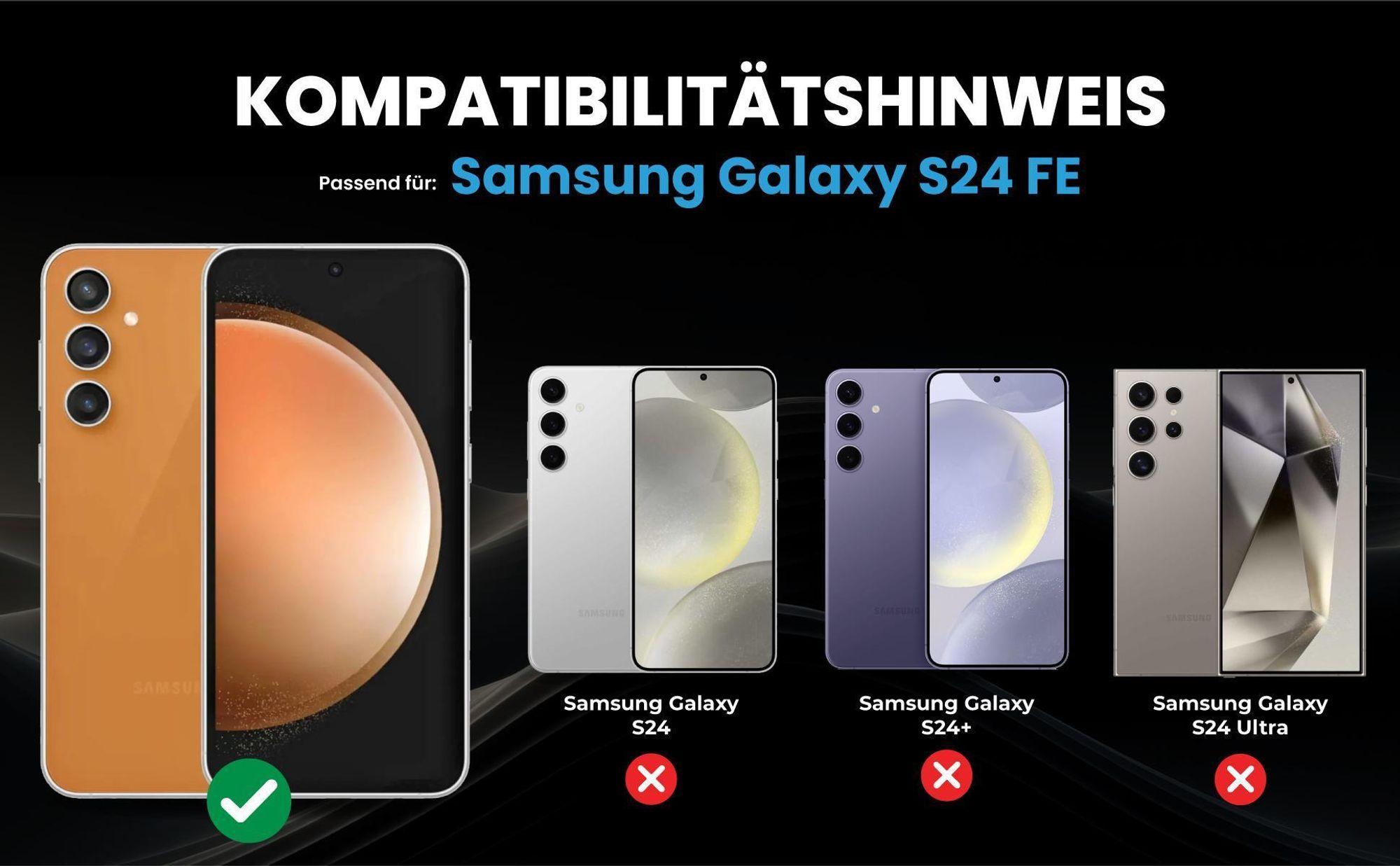 Kompatibilitätshinweise Hülle für Samsung Galaxy S24 FE