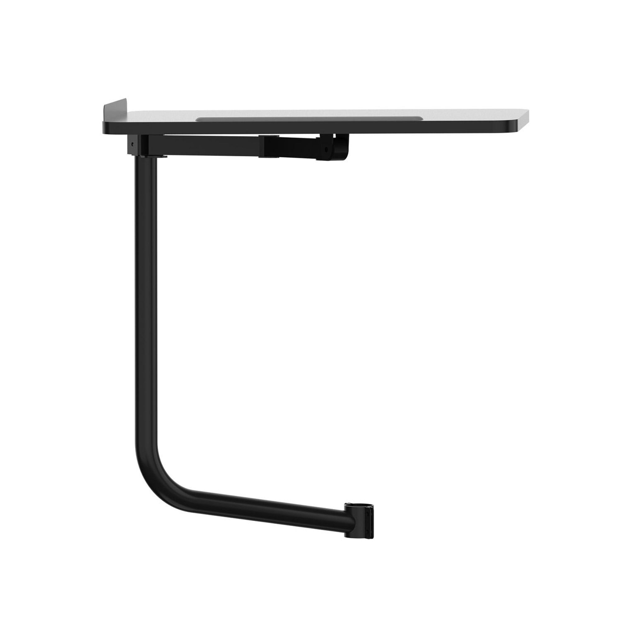 Maclean-Ablage/Tablett für Tastatur schwarz Abmessungen des Tabletts 66 x 30 cm zur Befestigung an einem Bürostuhl max. 5 kg MC-139