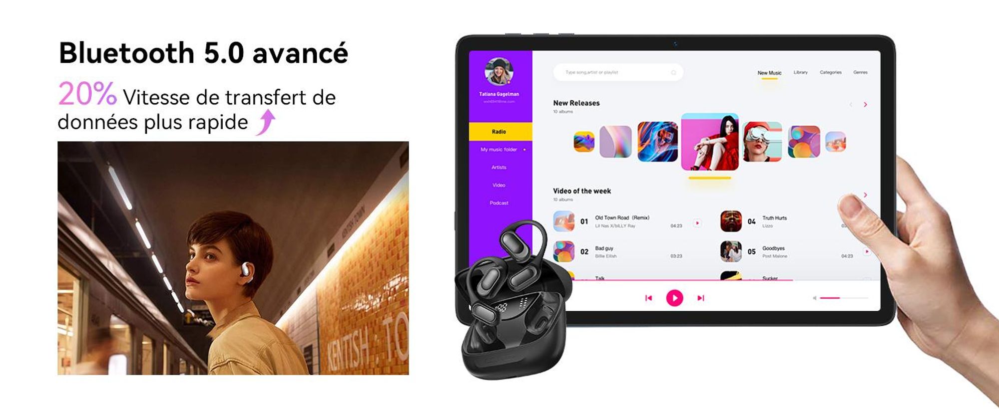 BESTTAB T20 Android 16, écran 10,1 pouces, 24+256 Go avec accessoires, tablette PC, Face ID, Widevine L1, Wi-Fi 5G, Gemini AI, 8+5 MP, GPS