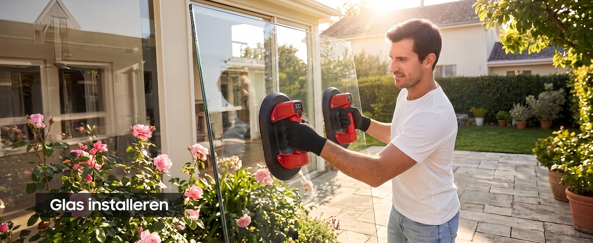 Accu Vacuümheffer 300 kg, 10" Elektrische Zuignap met Digitaal Display & Automatisch Bijpompen, voor Tegels, Glas & Steen