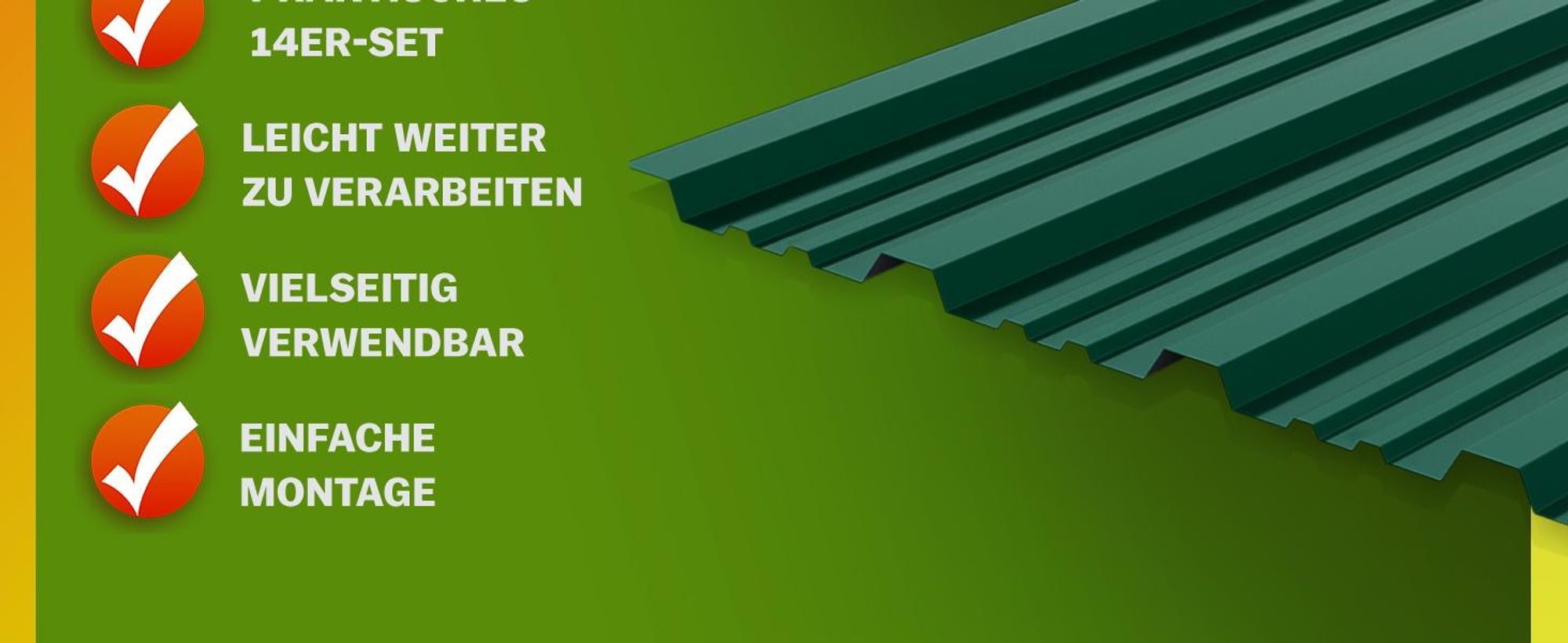 GARDEBRUK® 14x Trapezbech 110x46cm