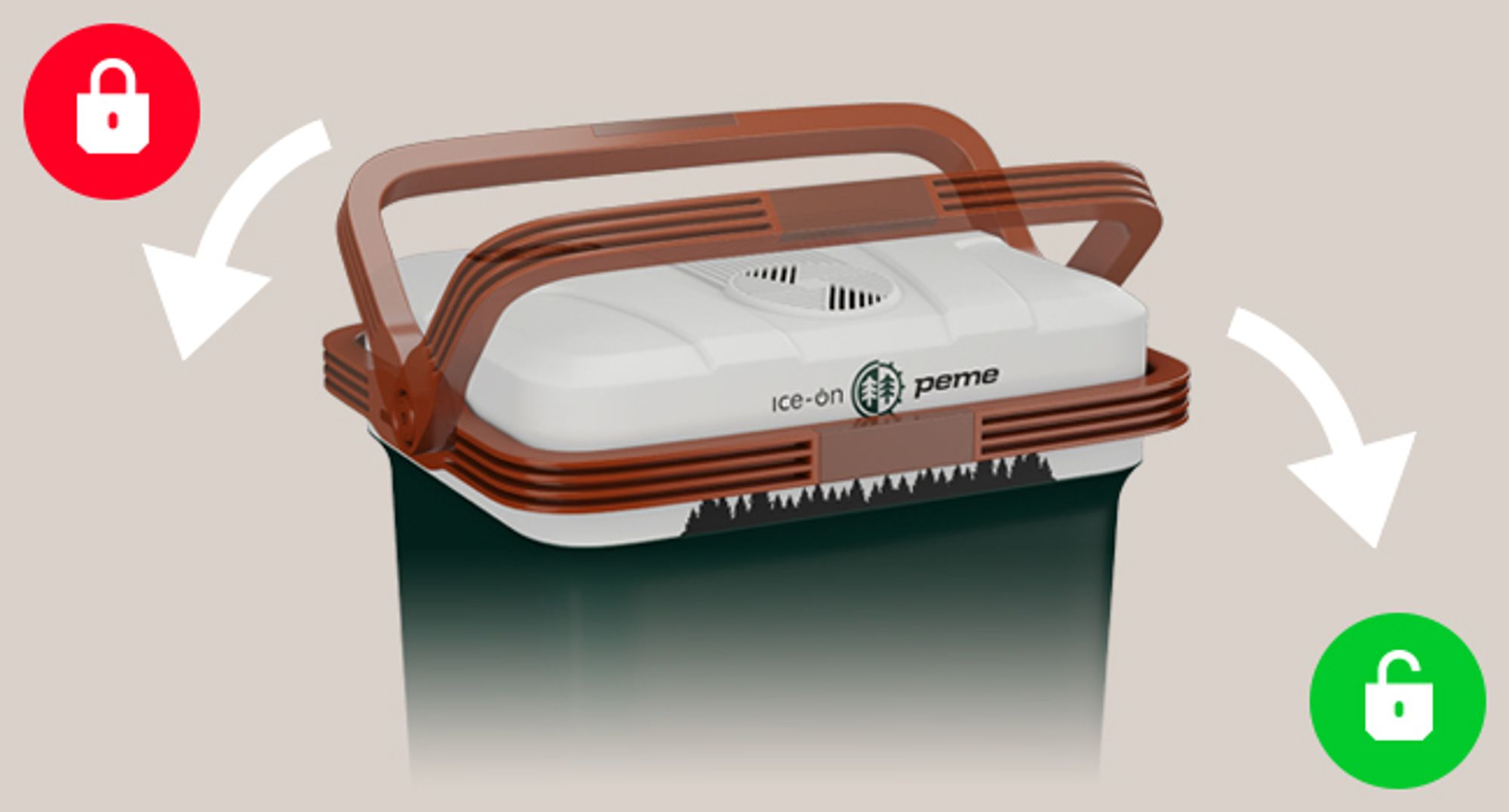 PEME Essential 23L Elektrische Kühlbox Thermoelektrische Kühltasche Auto Camping Mini Kühlschrank Warmhaltebox Outdoor Wald Grün Angelzubehör Tragbar