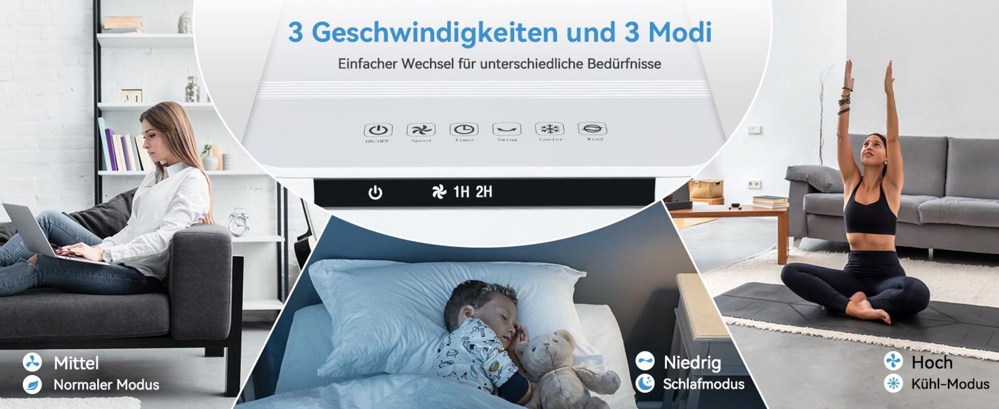 Puluomis 3-in-1 Luftkühler Ventilator mit Wasserkühlung, Verdunstungskühler, Mobile Klimageräte mit 7H Timer, 7L