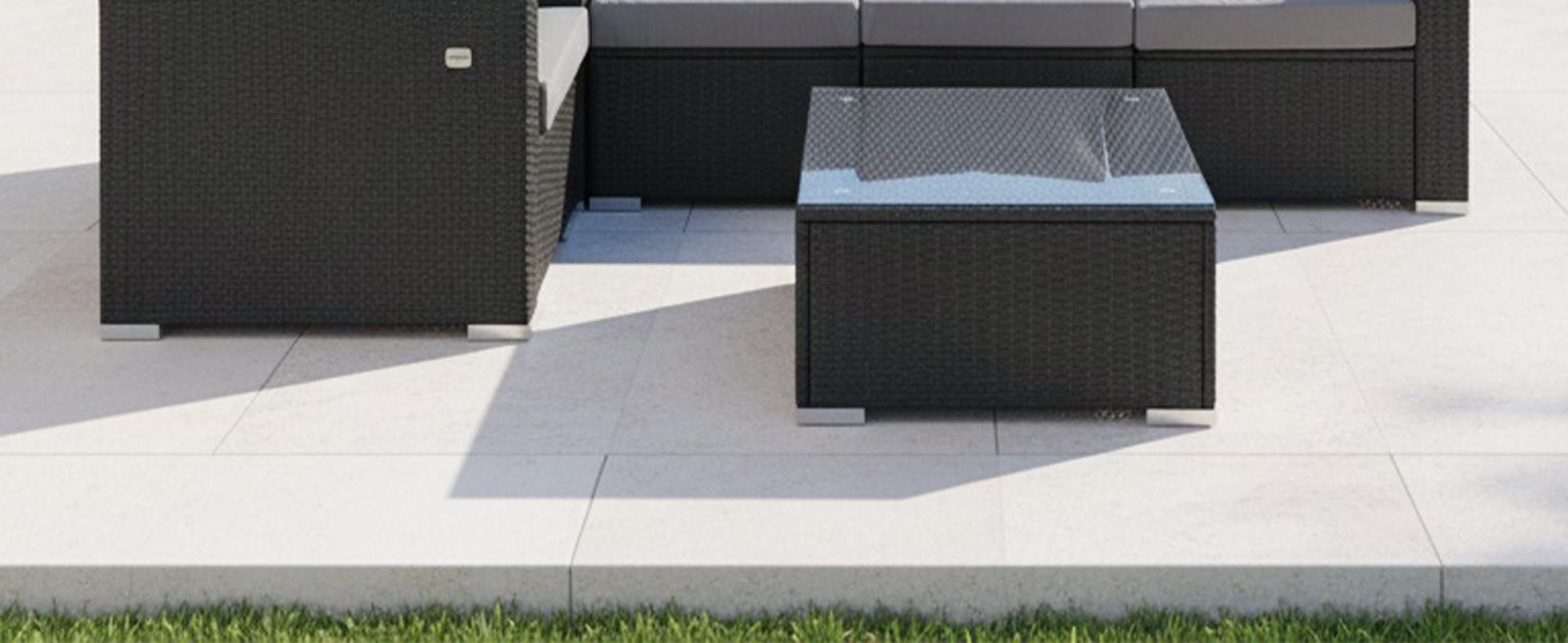 HOMAVO Gartenlounge Set 4-Personen, Inklusive Beistelltisch und Auflagenbox, mit Wasserdichte Schutzhülle, Für Garten, Balkon, Terrasse