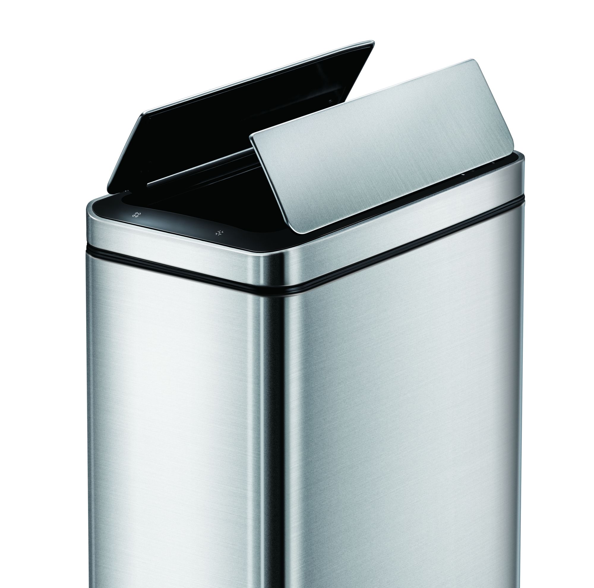 EKO - Deluxe Phantom Sensor Abfalleimer 20+20 Liter - Stainless steel Polypropylene - Matt Edelstahl