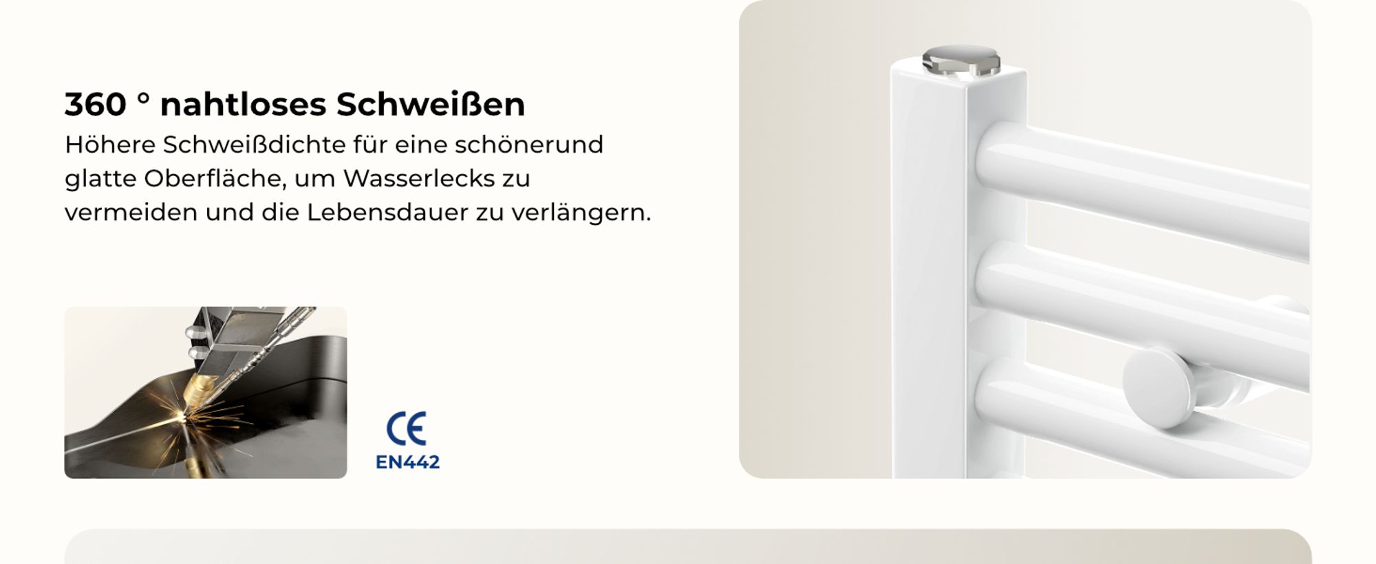 Heilmetz Badheizkörper Elektrisch 500W 100 x 60 cm Handtuchheizkörper Handtuchtrockner Heizkörper Handtuchwärmer Weiß