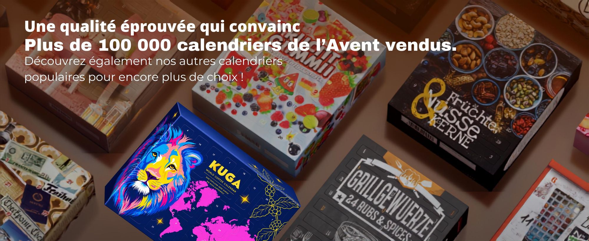 BOXILAND® café moulu calendrier avent 2026, 24 variétés, Fairtrade & bio